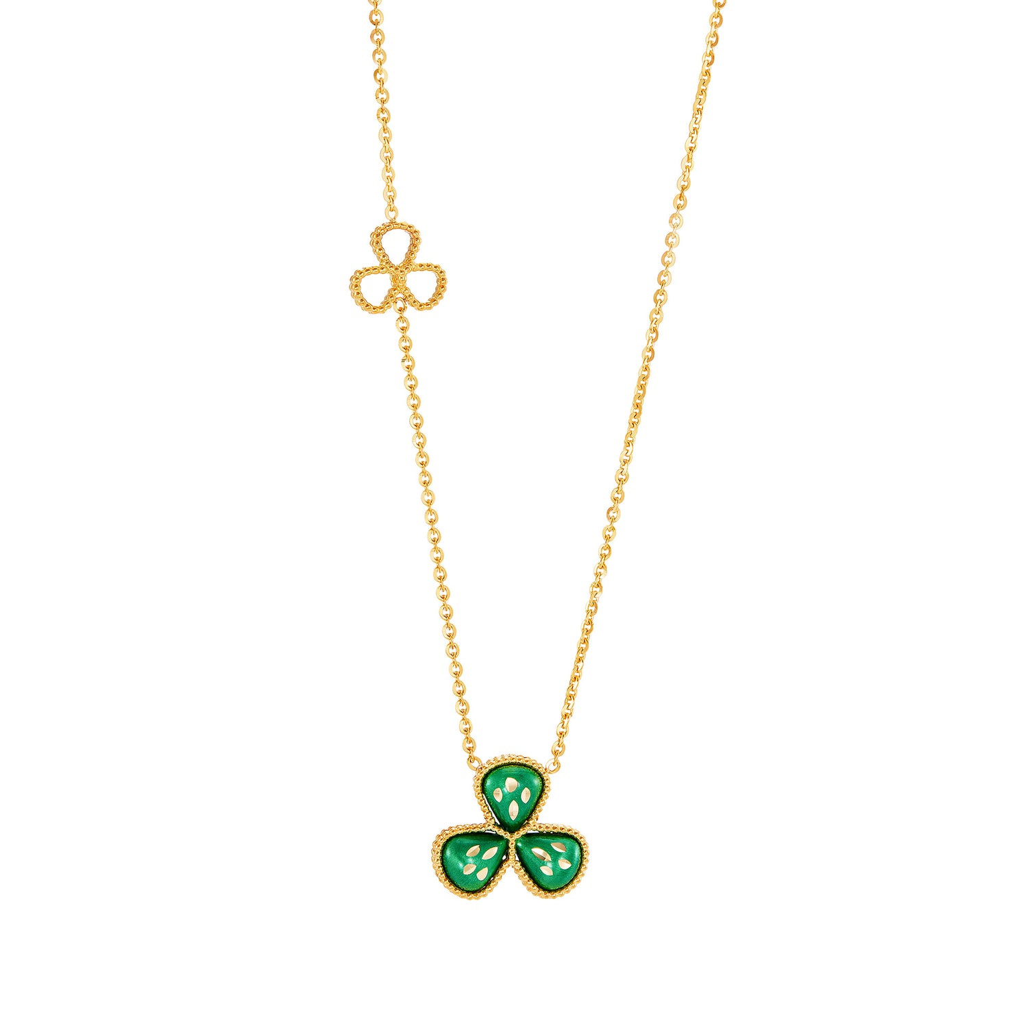 VIOLA | Oro Italia 916 Yellow Gold Necklace GC30821123(GTURQ) (22K Gold)