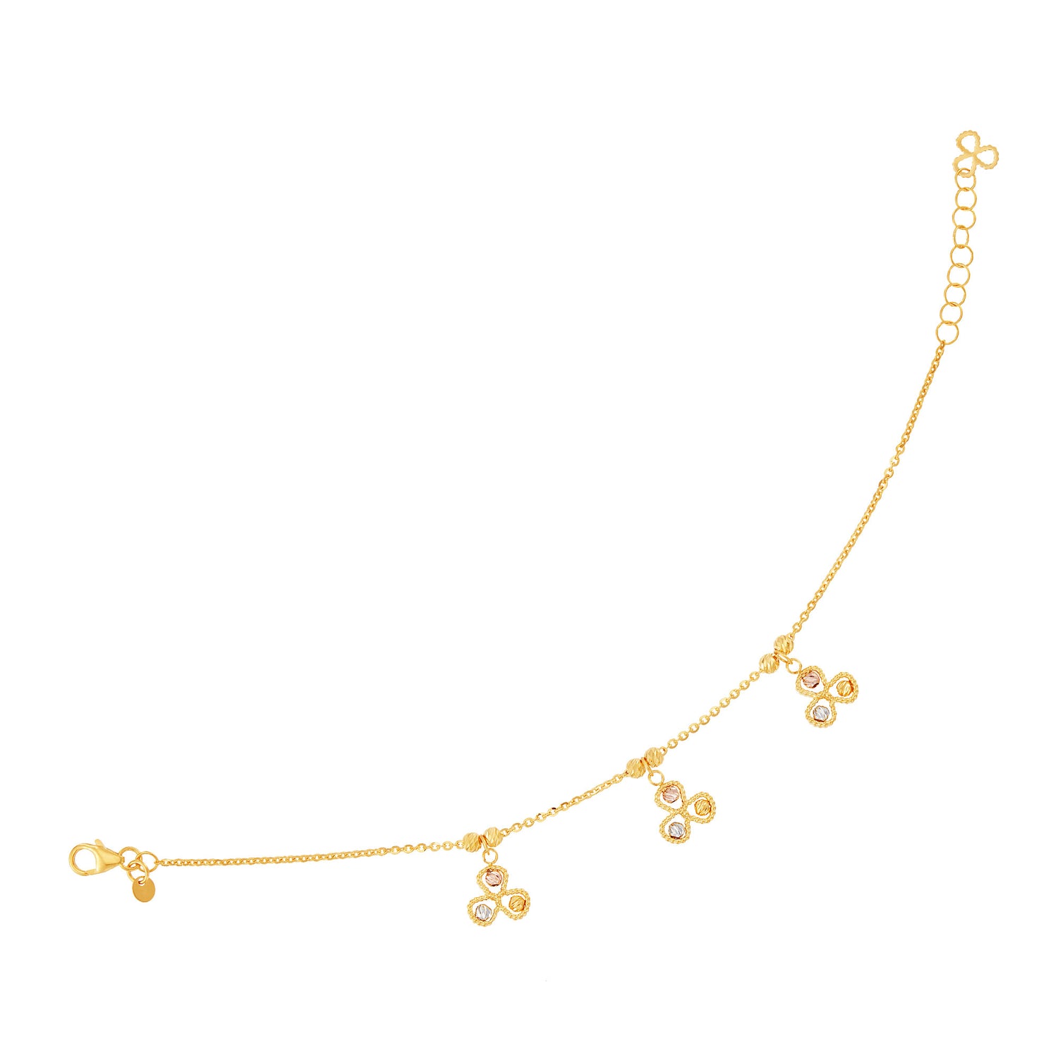 VIOLA | Oro Italia 916 Yellow, White and Rose Gold Bracelet GW48041023-TI (22K Gold)
