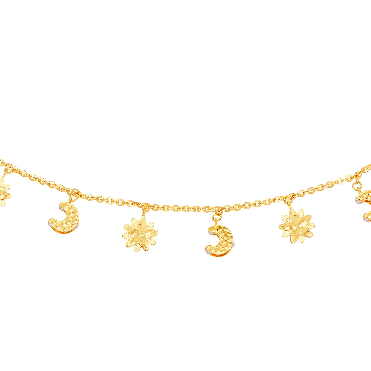 Oro Italia 916 Yellow and White Gold Bracelet GW49341223(YW)-BI (22K Gold)