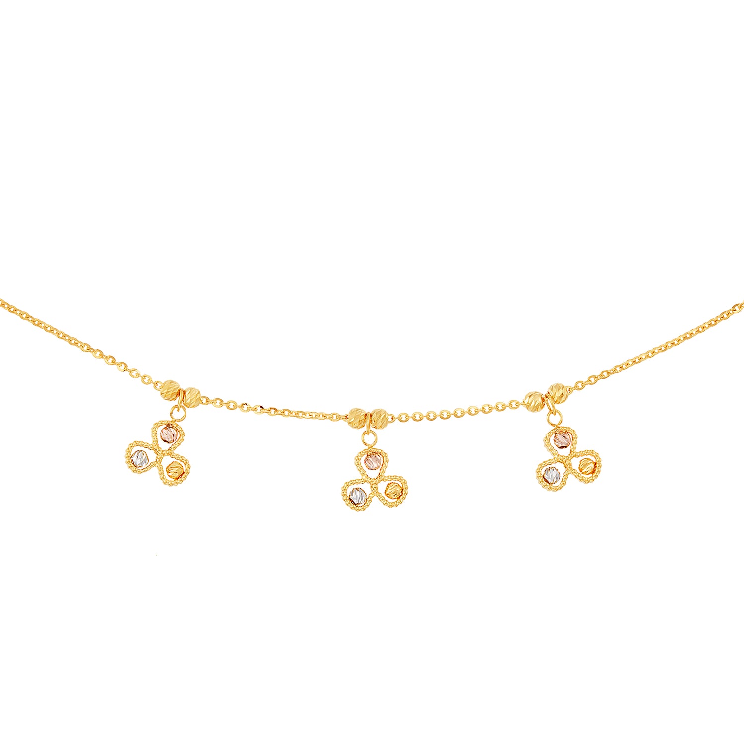 VIOLA | Oro Italia 916 Yellow, White and Rose Gold Bracelet GW48041023-TI (22K Gold)