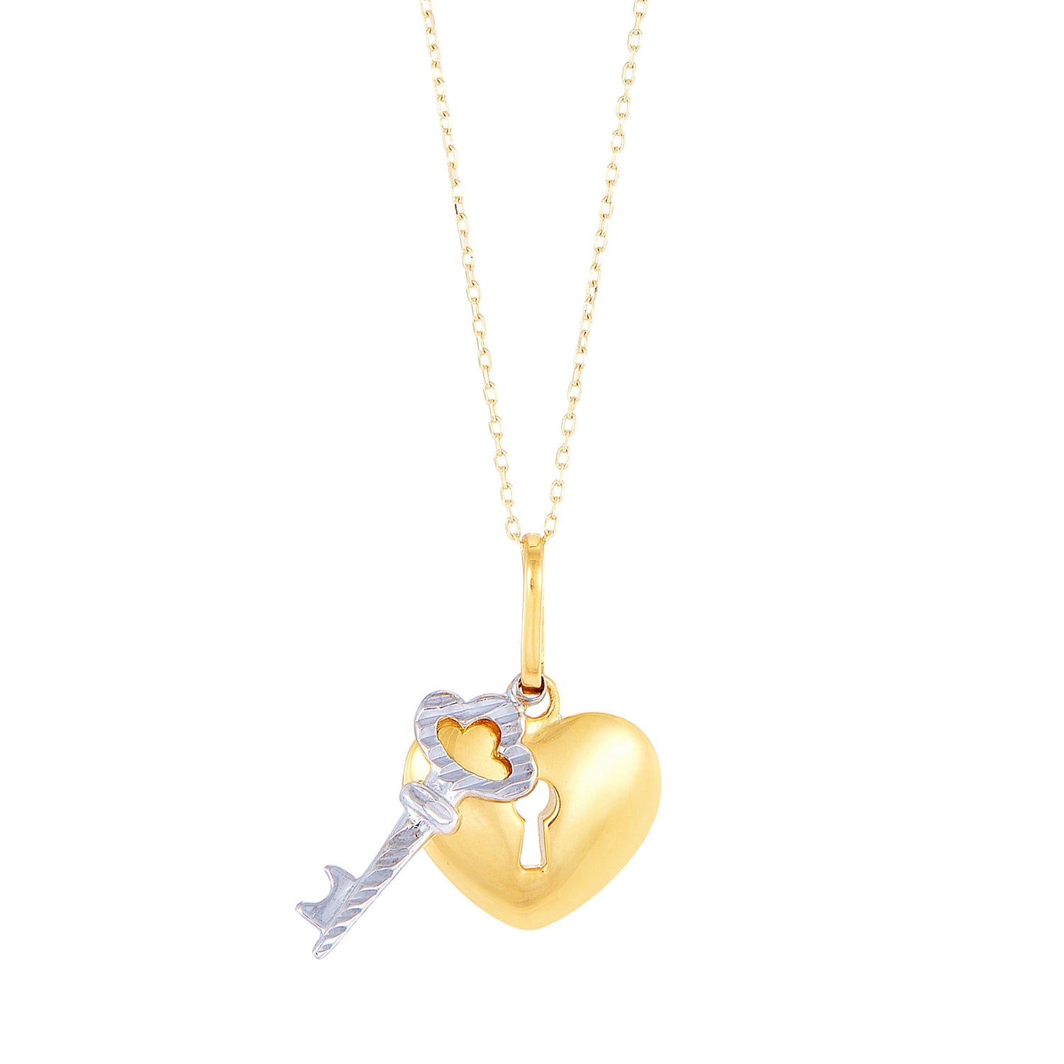 750/18K Yellow and White Gold Pendant XXP508179-YW-DC