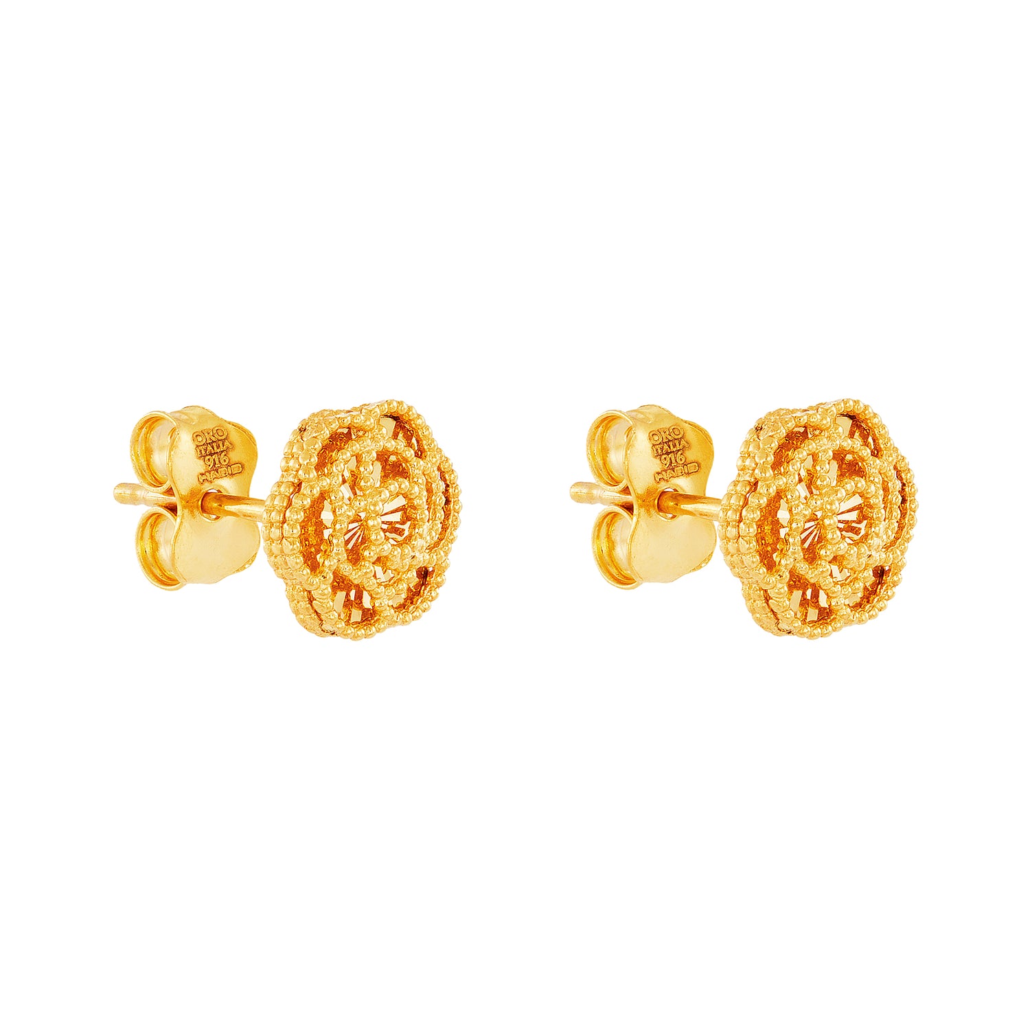 Oro Italia 916 Yellow Gold Earrings GE74851123 (22K Gold)
