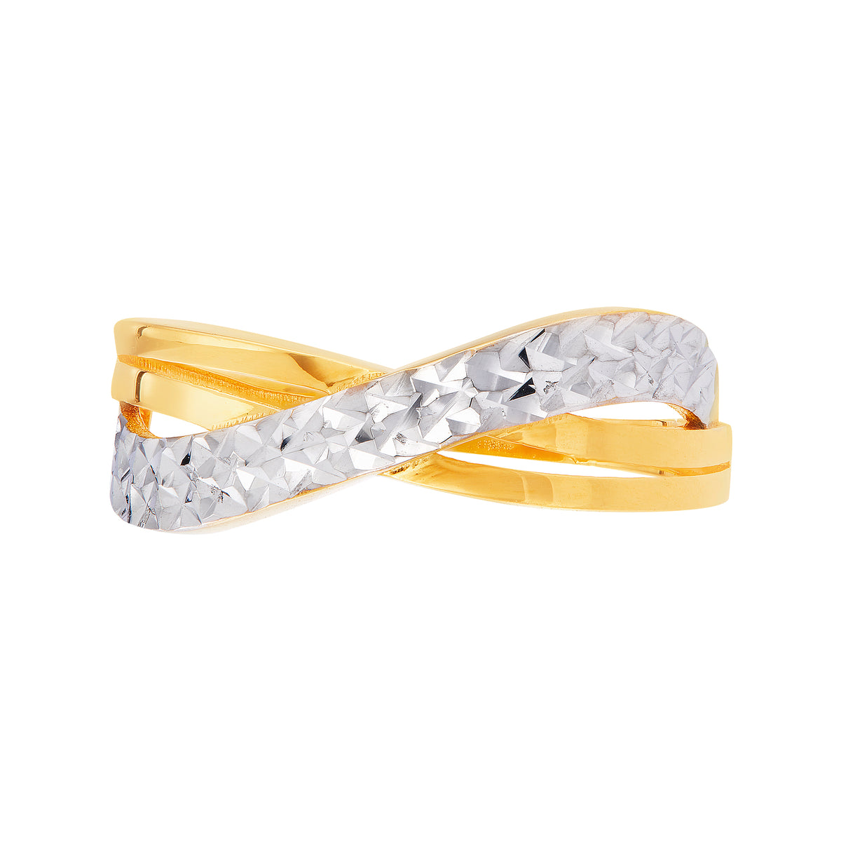 Oro Italia 916 Yellow and White Gold Ring GR53471223(YW)-BI (22K Gold)