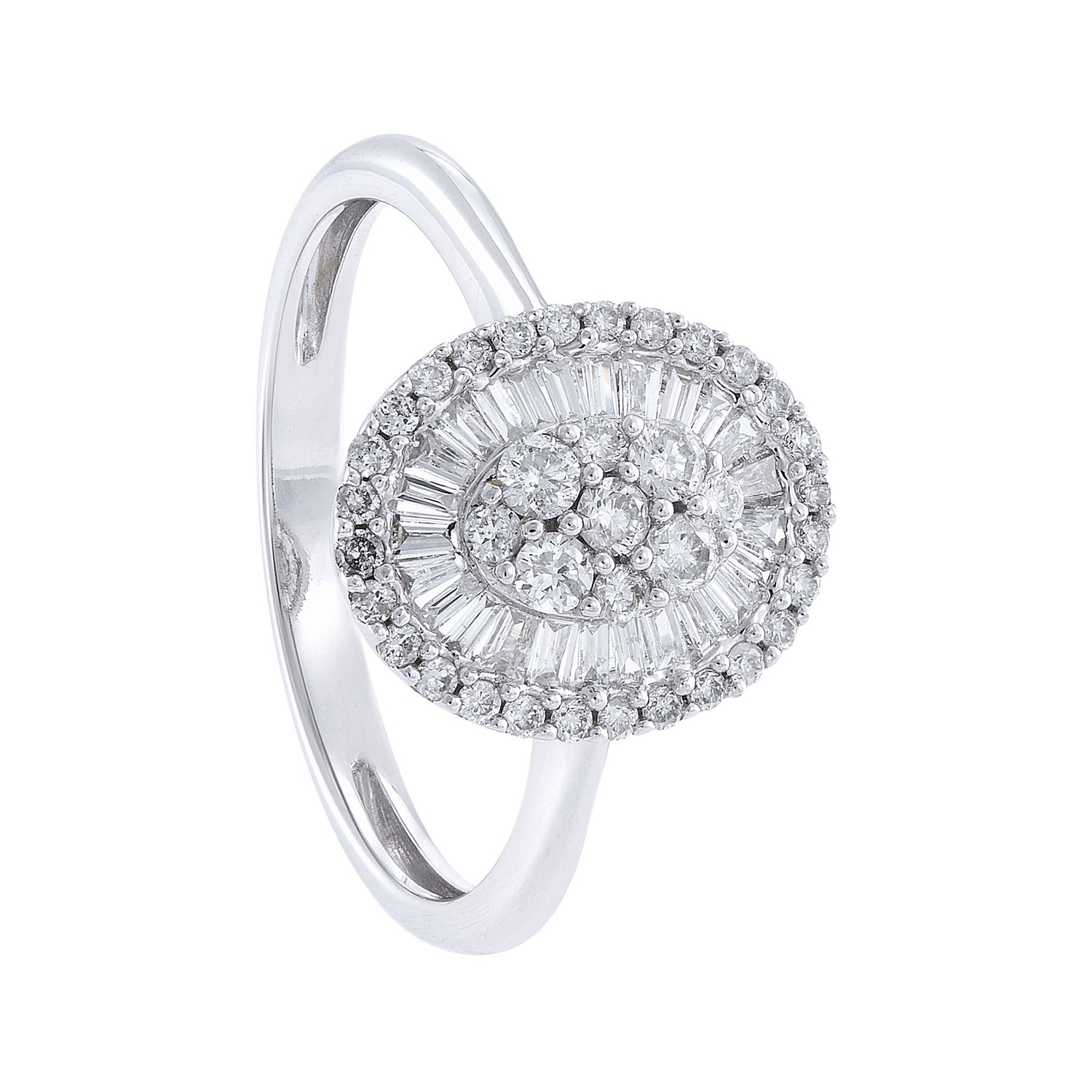 Tapered Diamond Ring in 375/9K White Gold 265920223