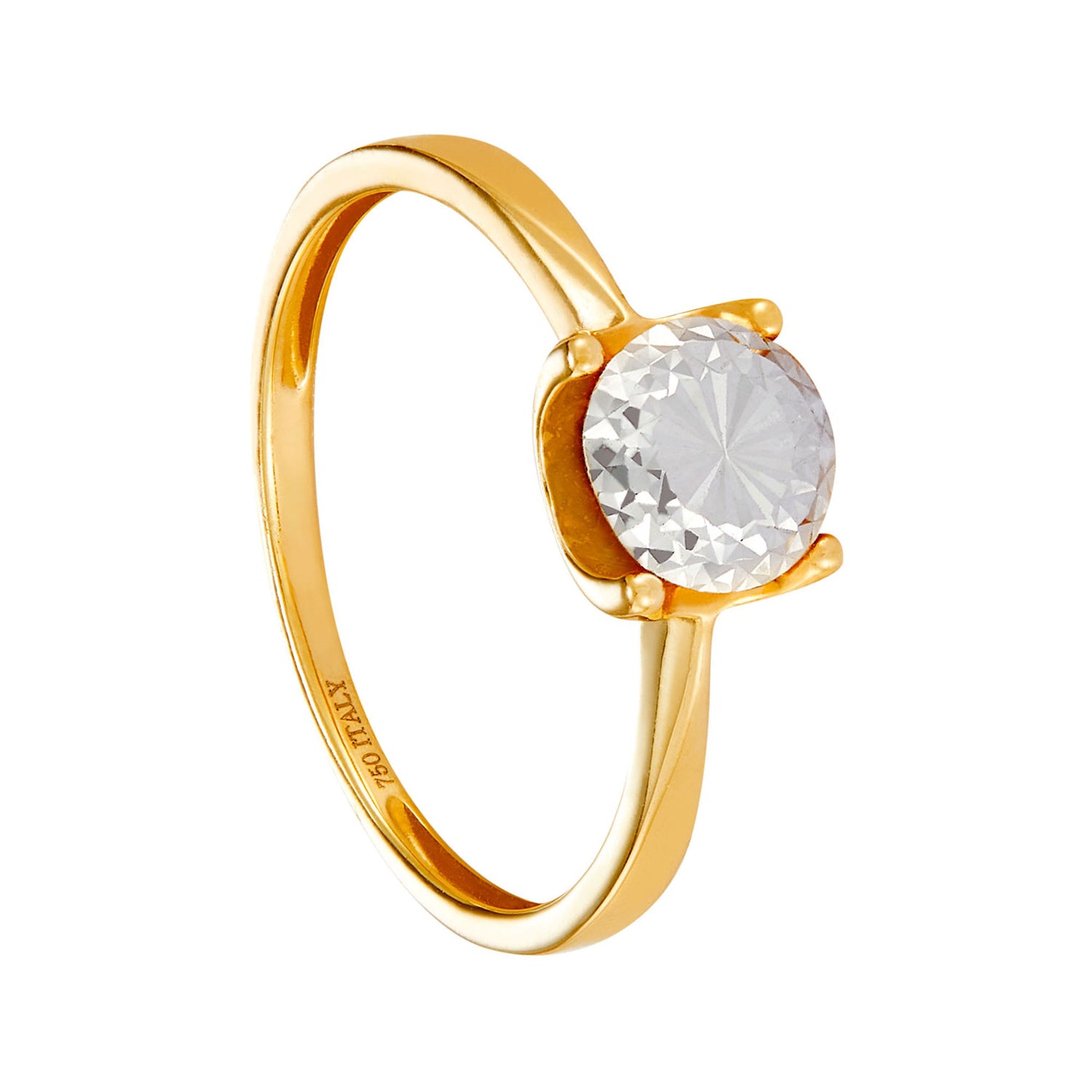 750/18K Yellow and White Gold Ring GRT546D