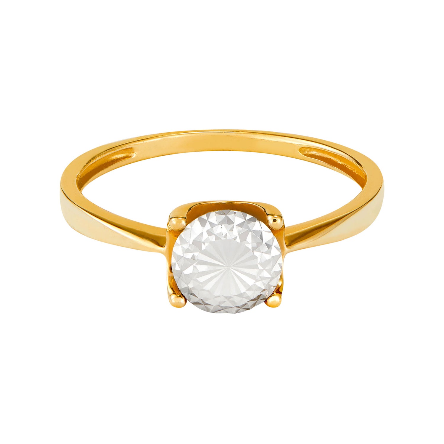 750/18K Yellow and White Gold Ring GRT546D