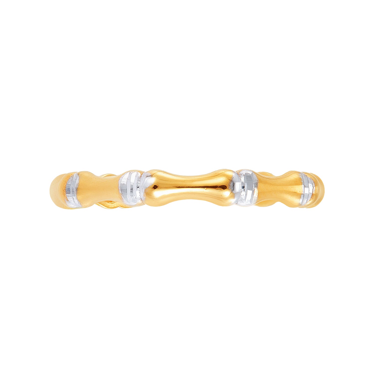 Oro Italia 916 Yellow and White Gold Ring GR49110223(YW)-BI (22K Gold)