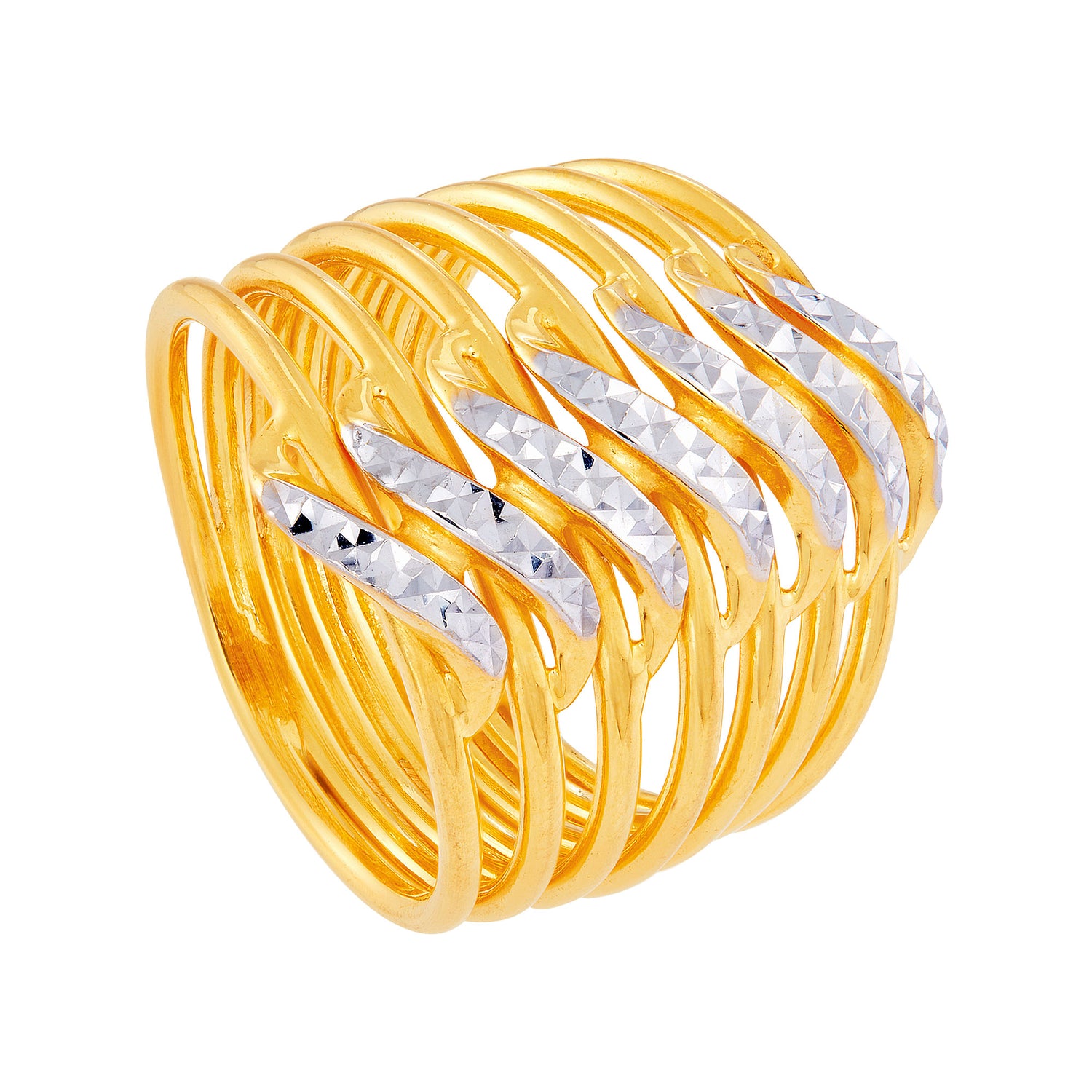 916/22K Yellow and White Gold Ring R68670923
