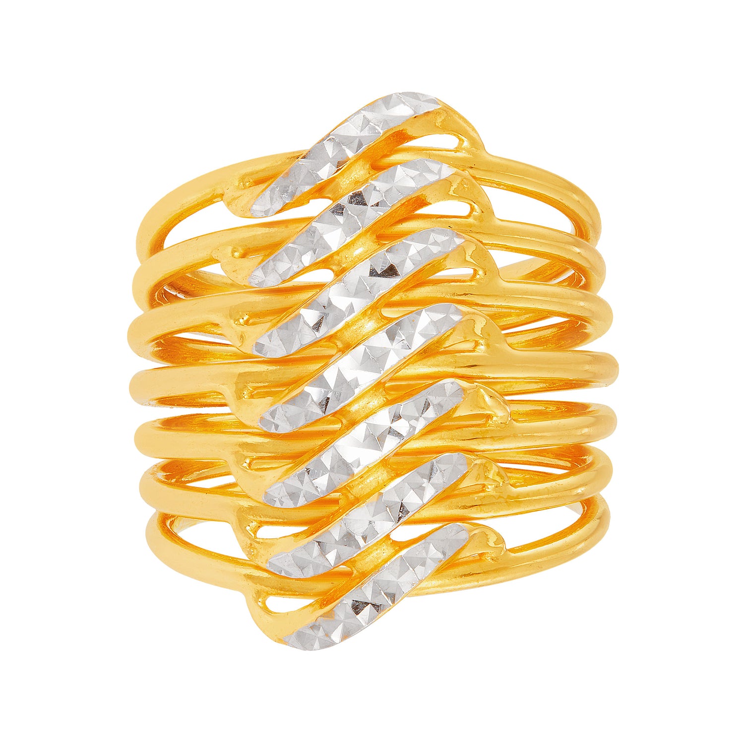 916/22K Yellow and White Gold Ring R68670923