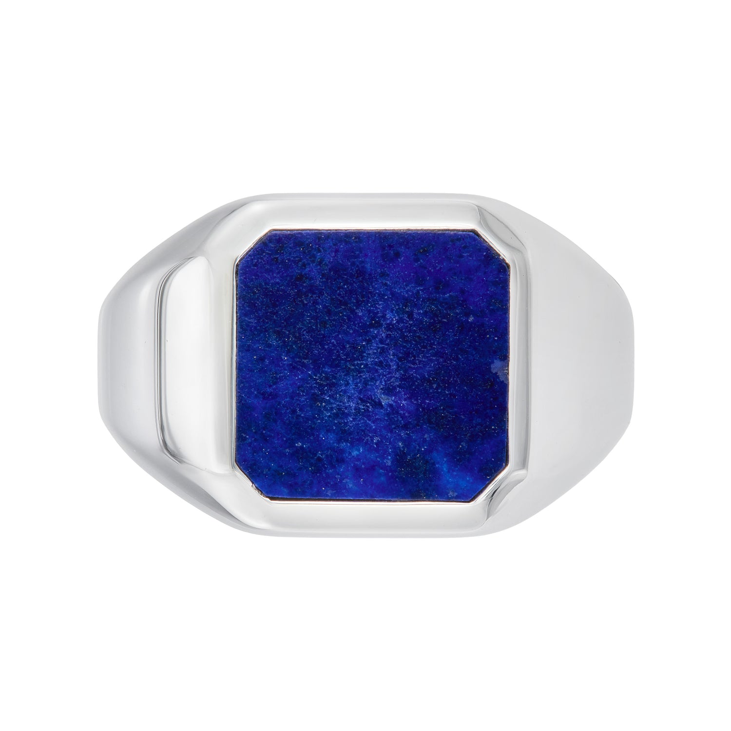 Square Lapiz Lazuli Men's Ring in 925 Silver Palladium A05910424(PLD)-LZ