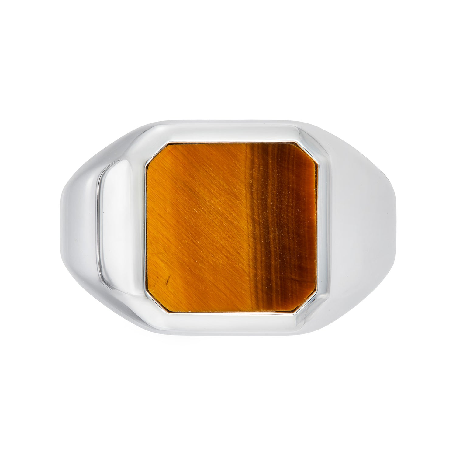 Square Tiger's Eye in 925 Silver Palladium A05920424(PLD)-TIGE