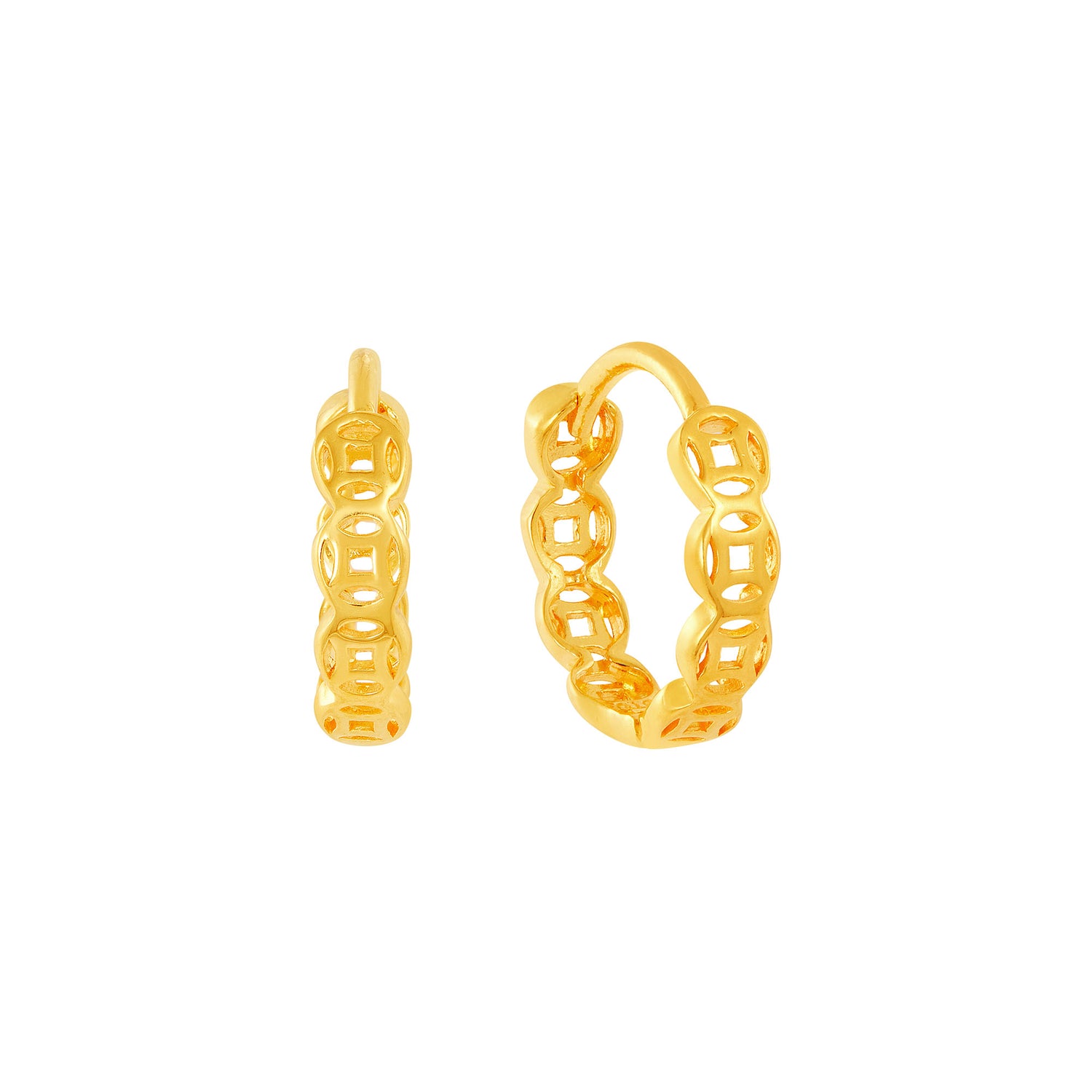 916/22K Yellow Gold Earrings E24-12870524