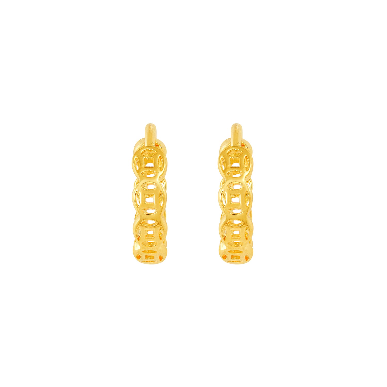 916/22K Yellow Gold Earrings E24-12870524