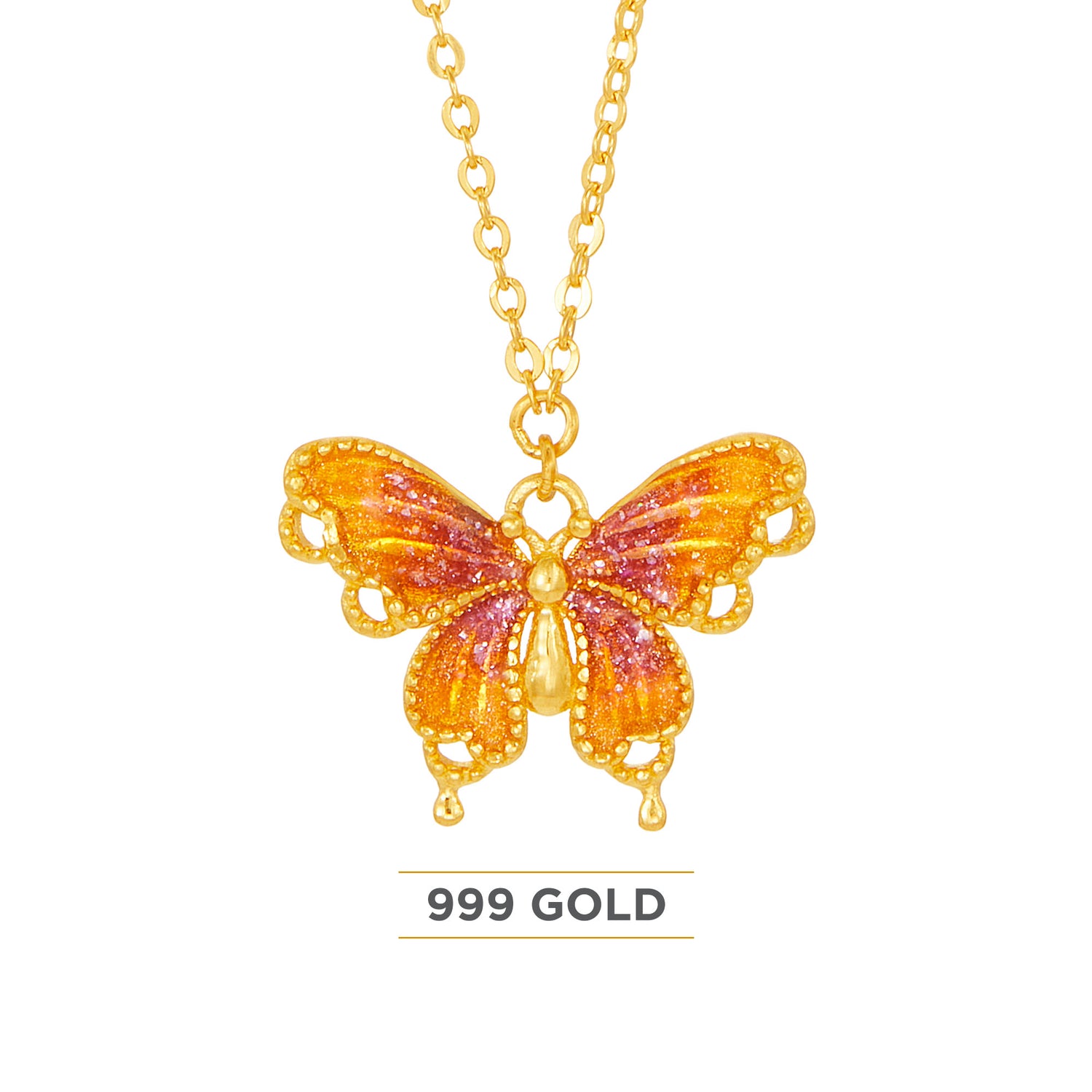 999/24K Yellow Gold Necklace WWGC1380524
