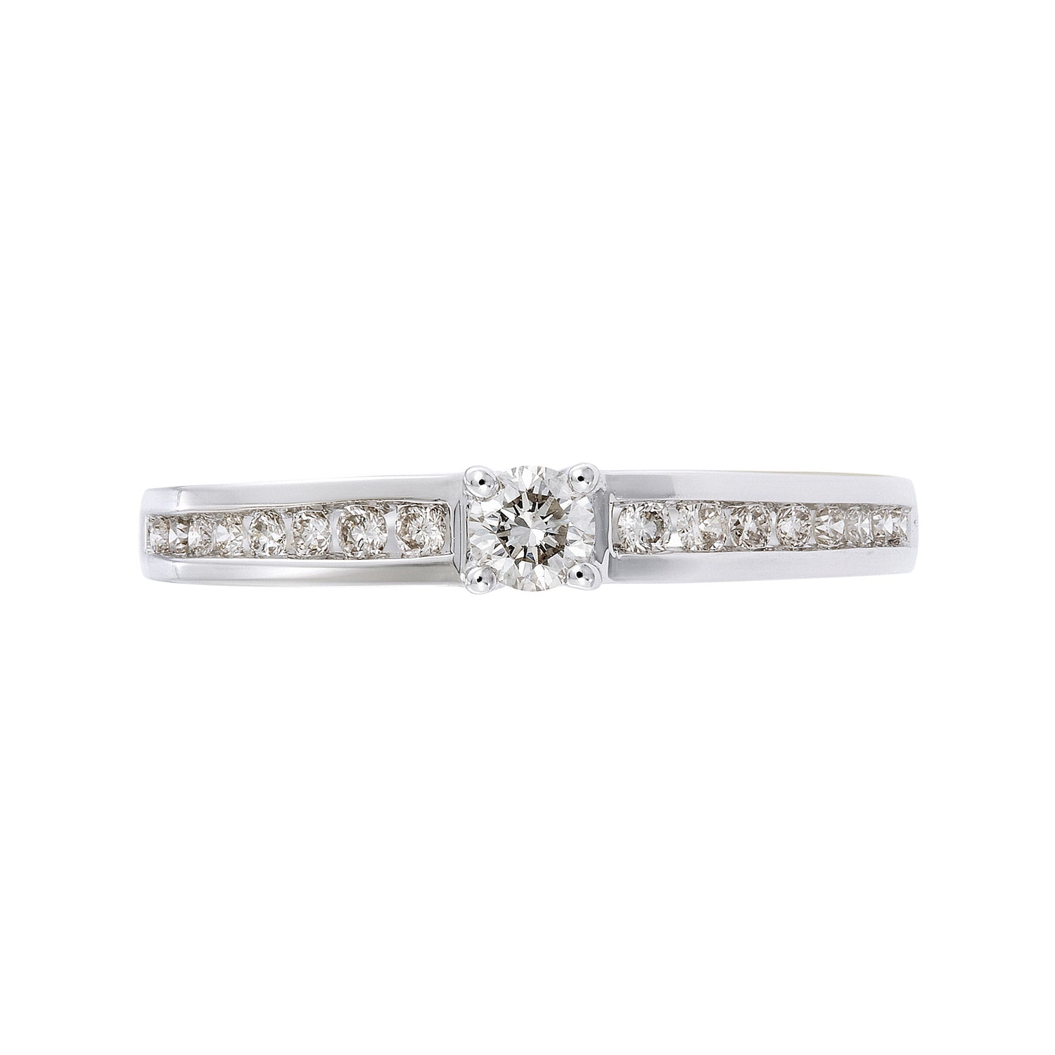 Channel Diamond Ring in 375/9K White Gold 265511222