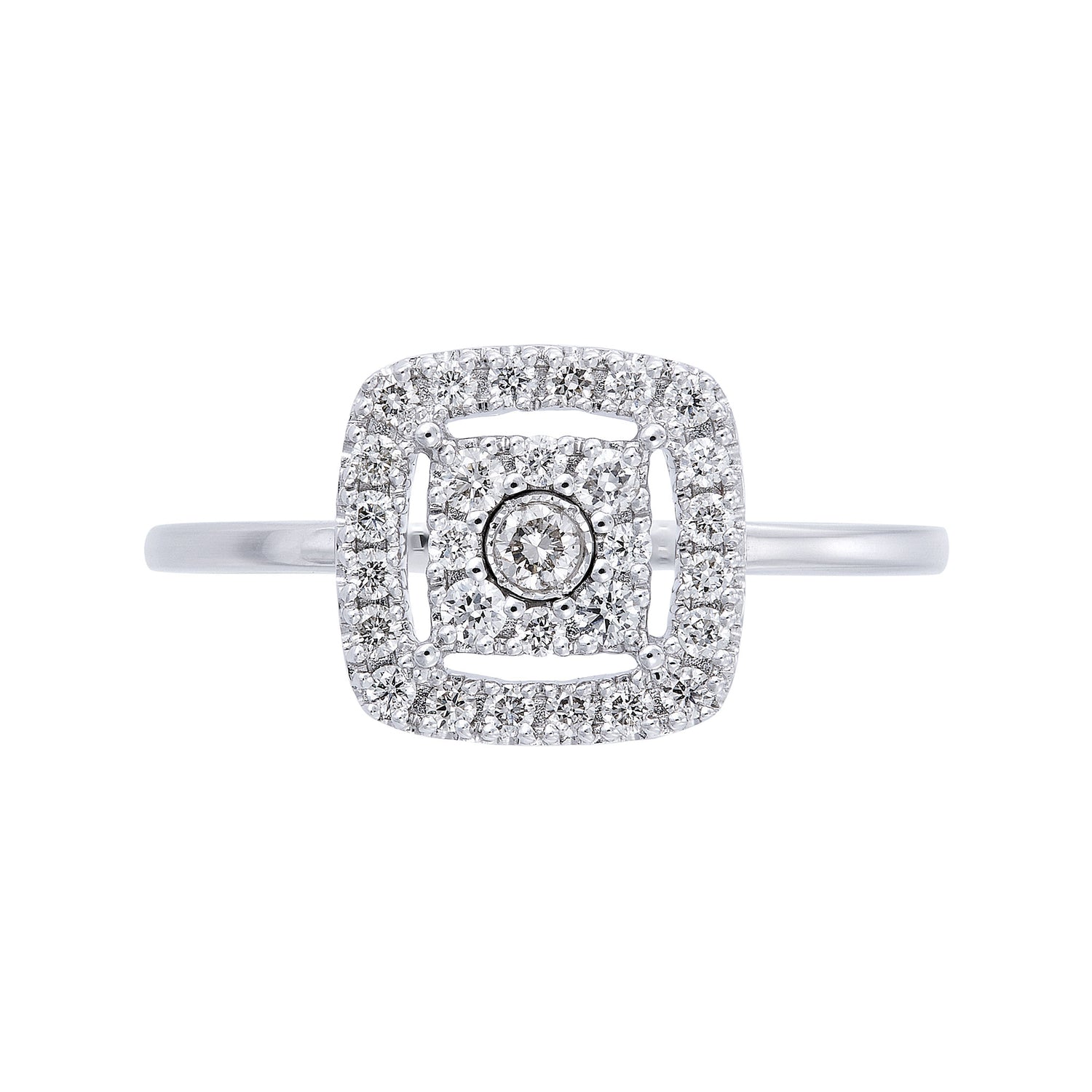 Illusion Diamond Ring in 375/9K White Gold 265191022