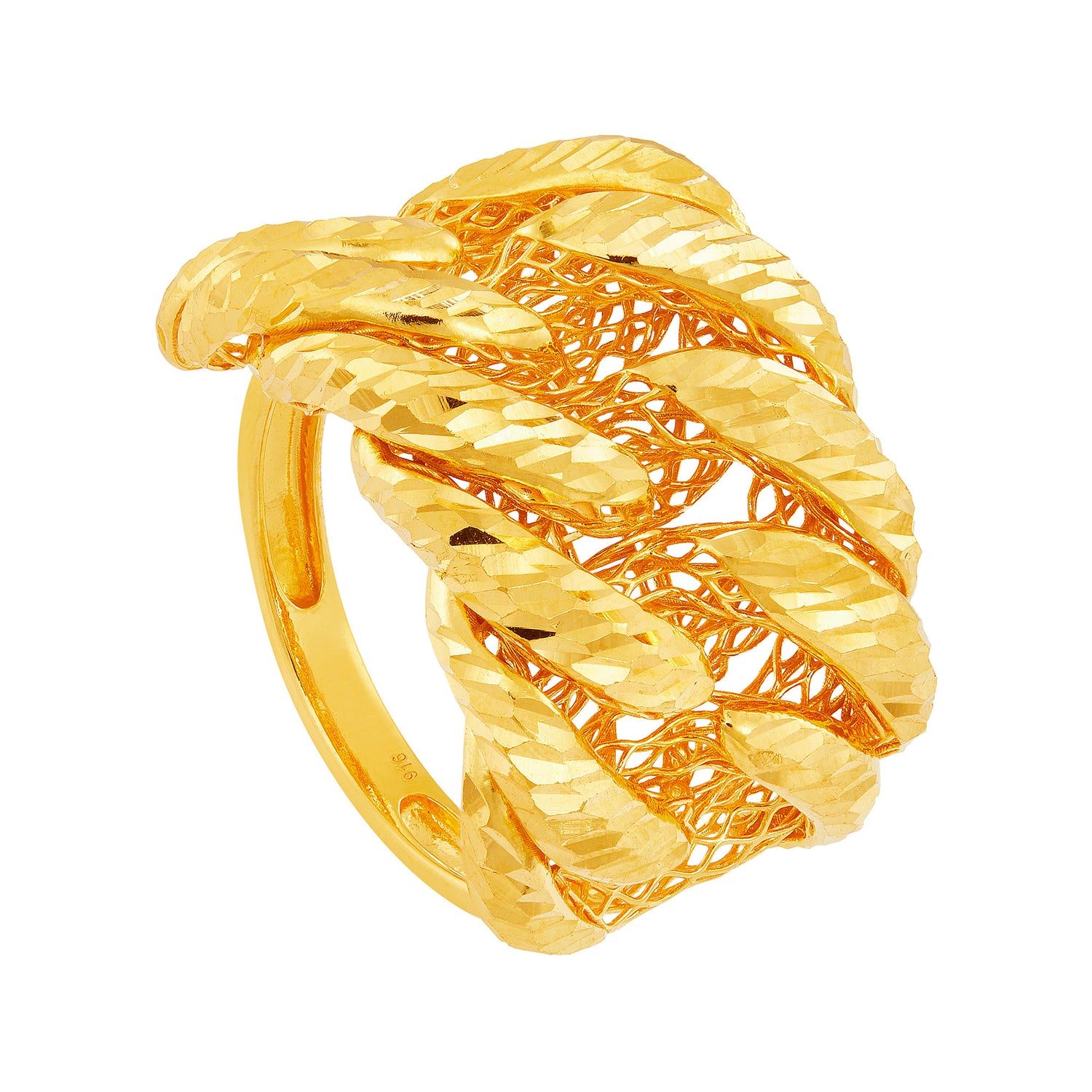 916/22K Yellow Gold Ring SGR U1600124(B1)