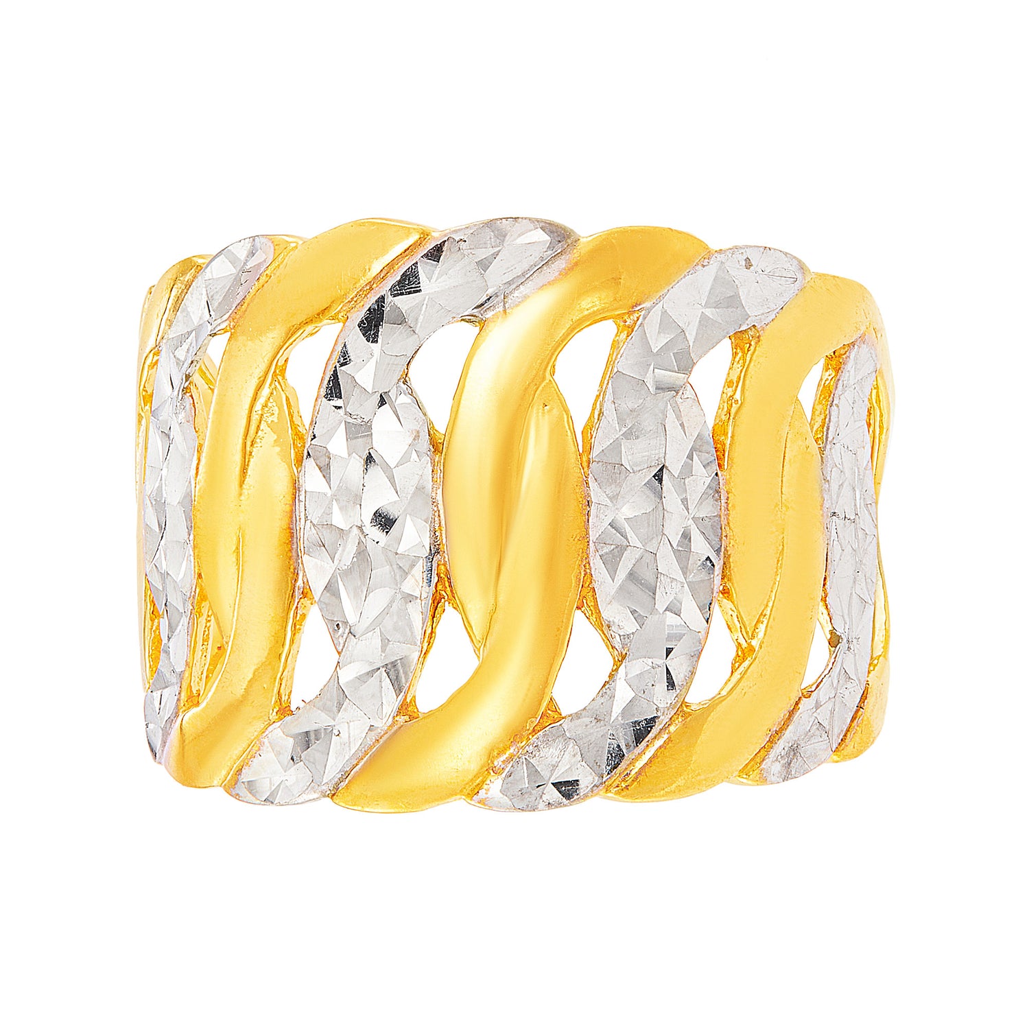 916/22K Yellow and White Gold Ring AR80530724(15)