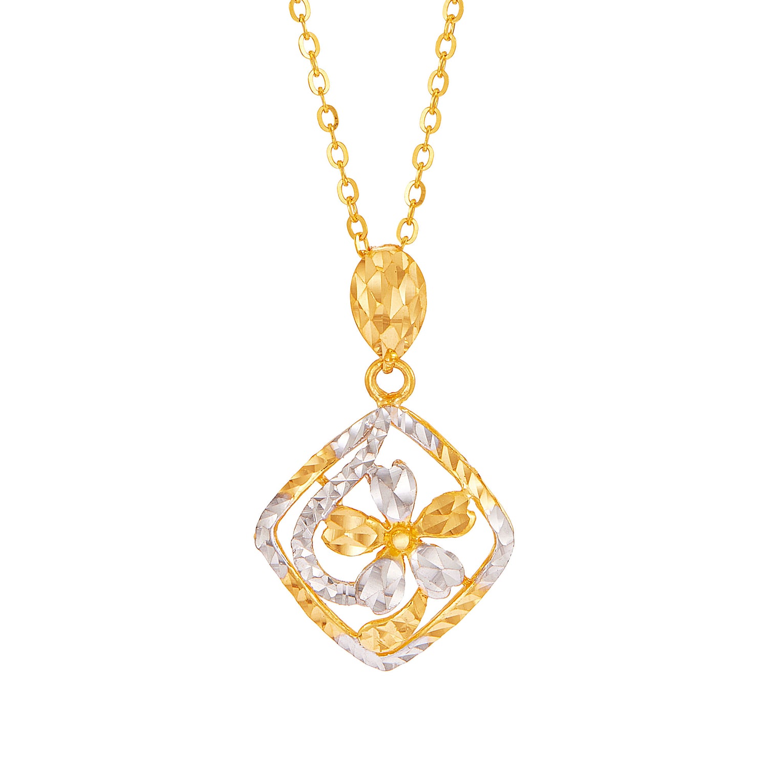 916/22K Yellow and White Gold Pendant P7680724(W)