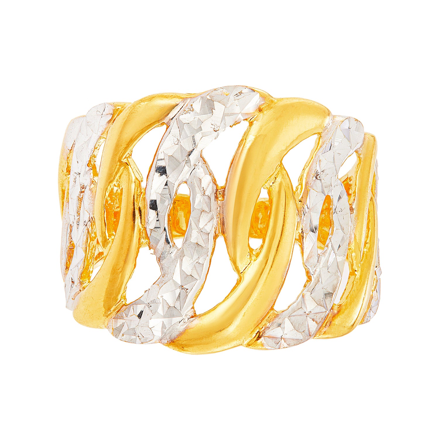 916/22K Yellow and White Gold Ring R27600624