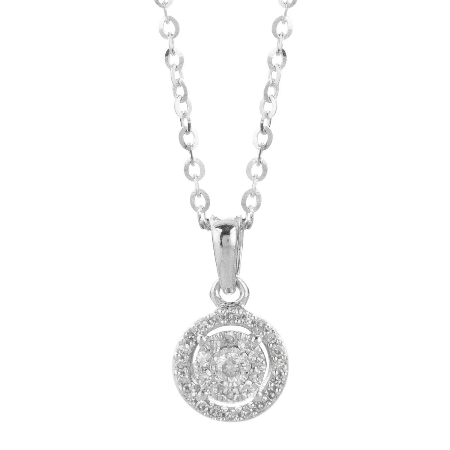 Boude White Gold Diamond Necklace in 375/9K White Gold 25044(N)