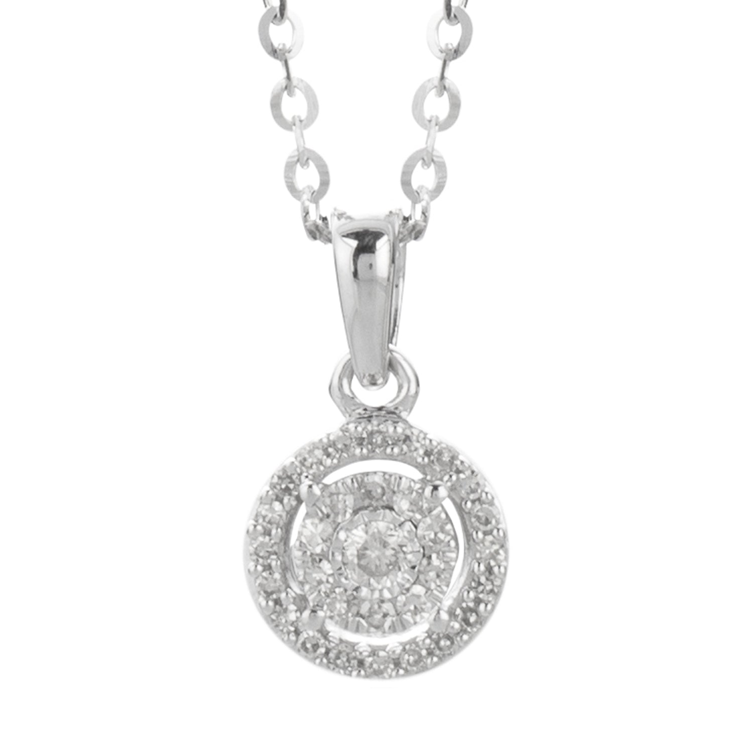 Boude White Gold Diamond Necklace in 375/9K White Gold 25044(N)