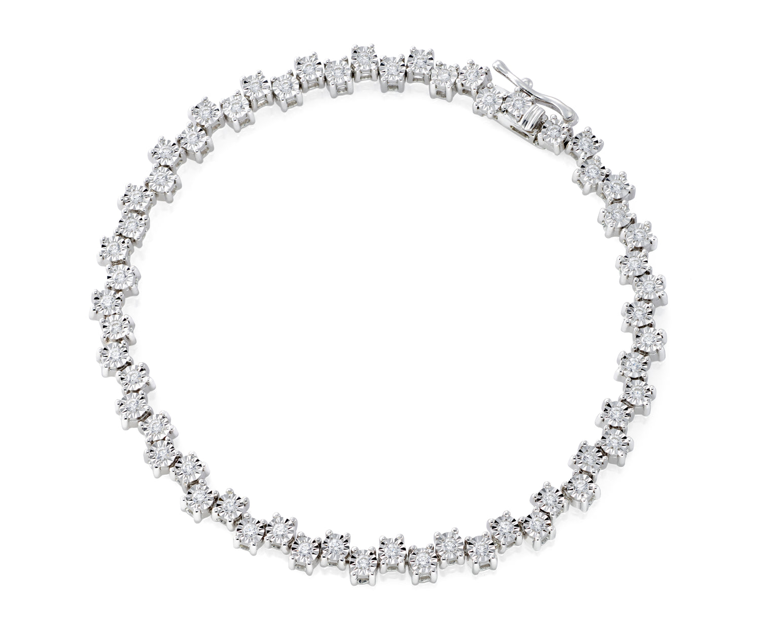 Diamond Tennis Bracelet in 375/9K White Gold 67794