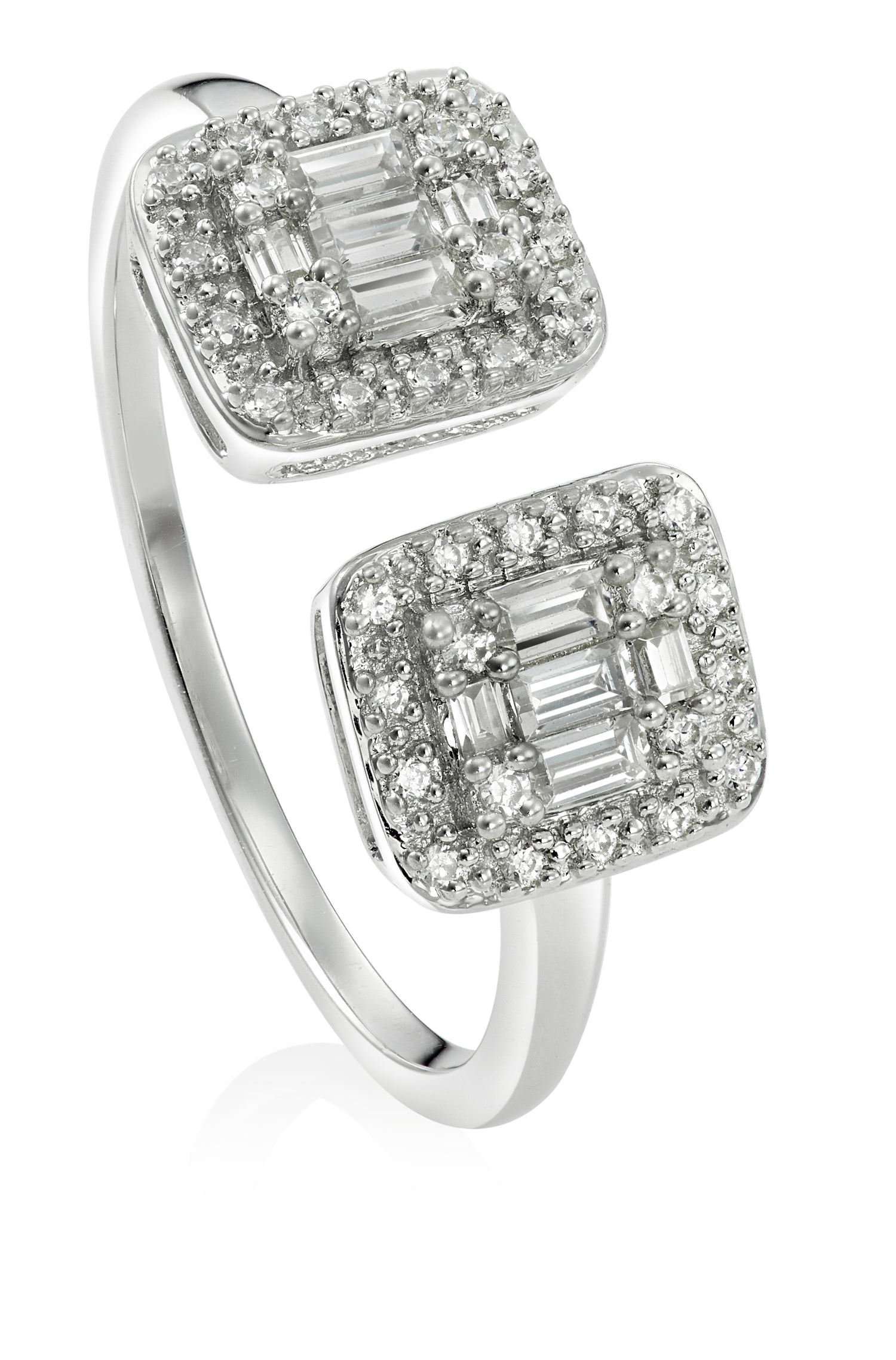 FIRE ON ICE |  Diamond Ring in 375/9K White Gold 25086