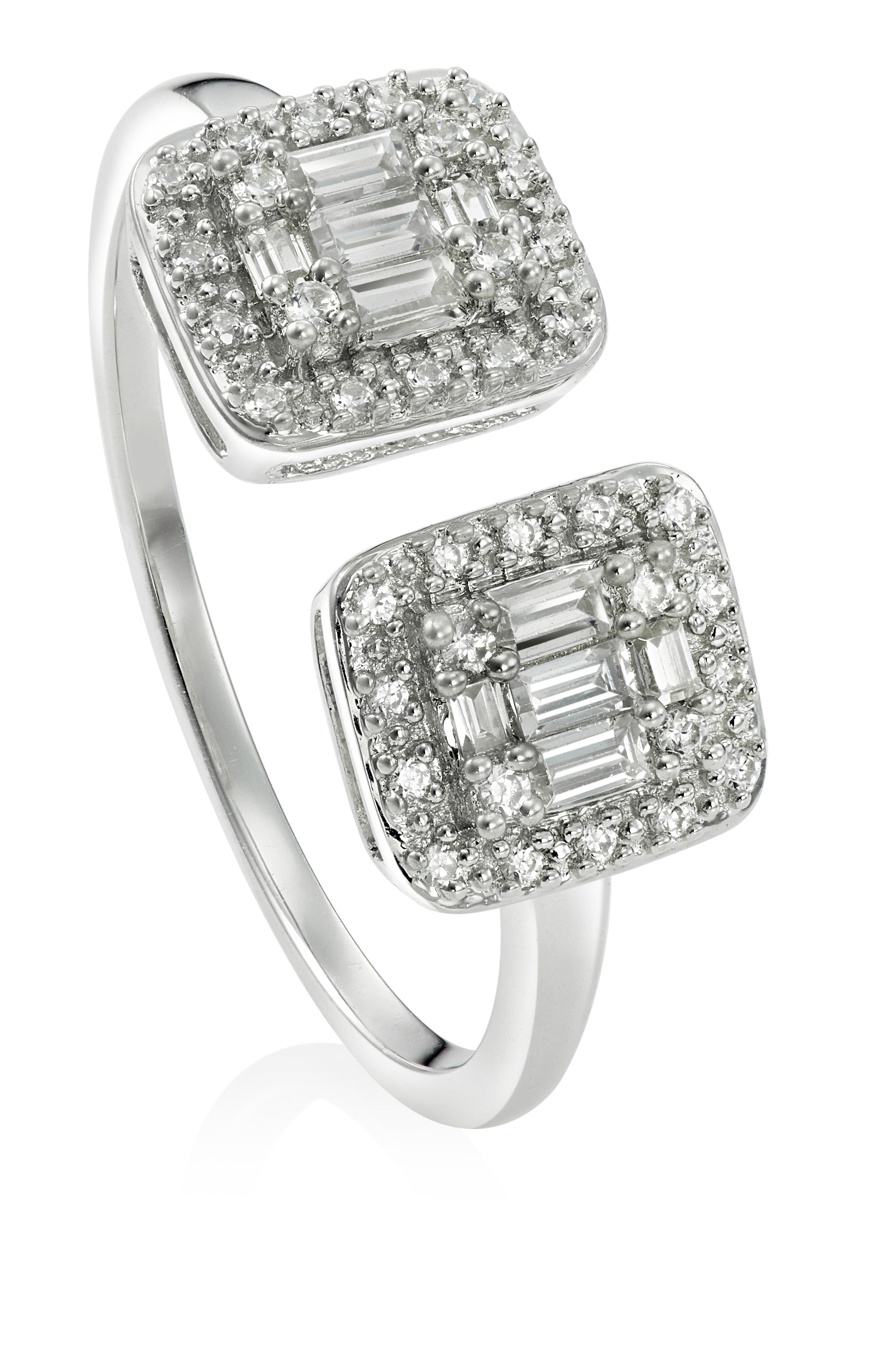 FIRE ON ICE |  Diamond Ring in 375/9K White Gold 25086