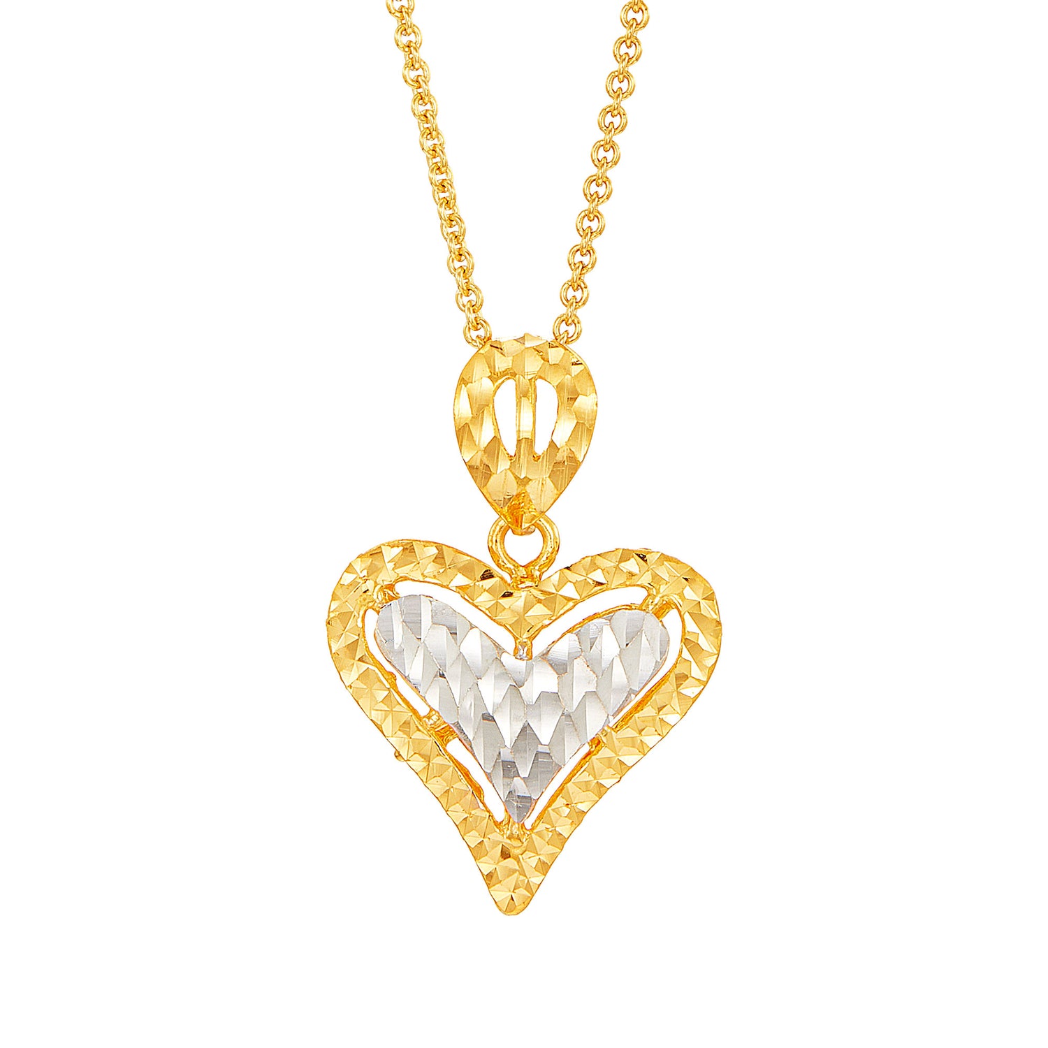 916/22K Yellow and White Gold Pendant P8520724(W)