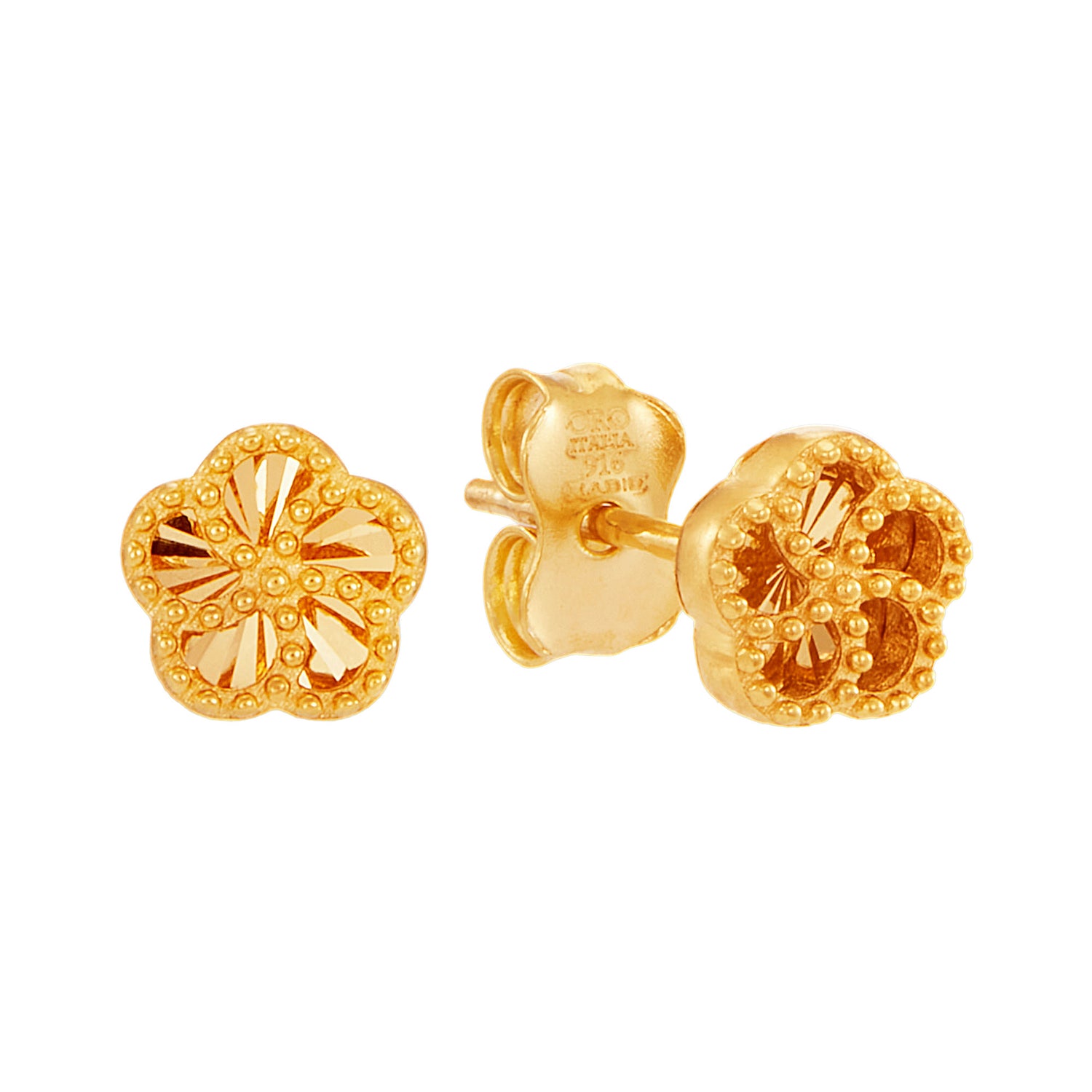 Oro Italia 916 Yellow Gold Earrings GE75430424 (22K Gold)