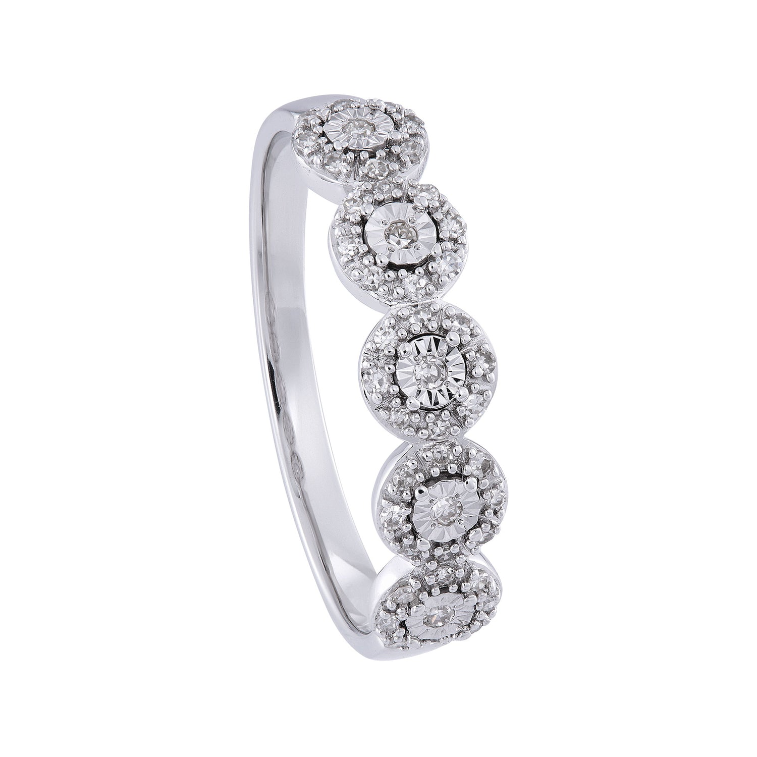 Diamond Ring in 375/9K White Gold 25029