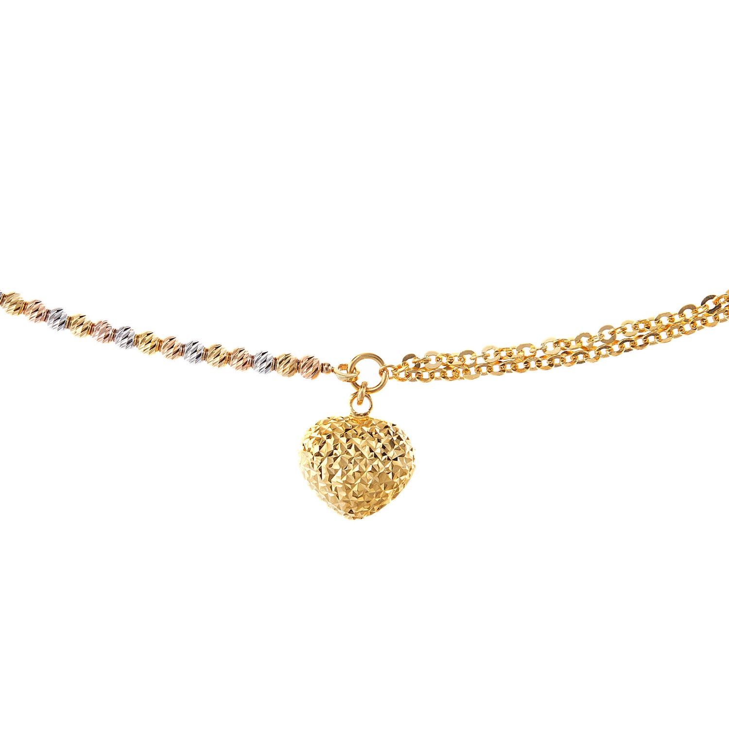 AMORE | Oro Italia 916 Yellow, Rose and White Gold Bracelet GW3399-TI (22K Gold)