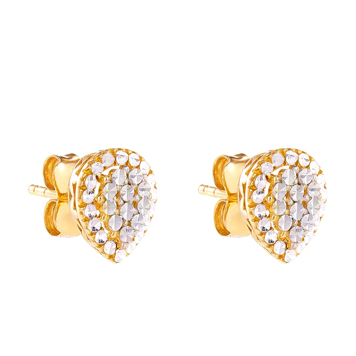 Oro Italia 916 White and Yellow Gold Earrings GE71780121(Y)-BI (22K Gold)
