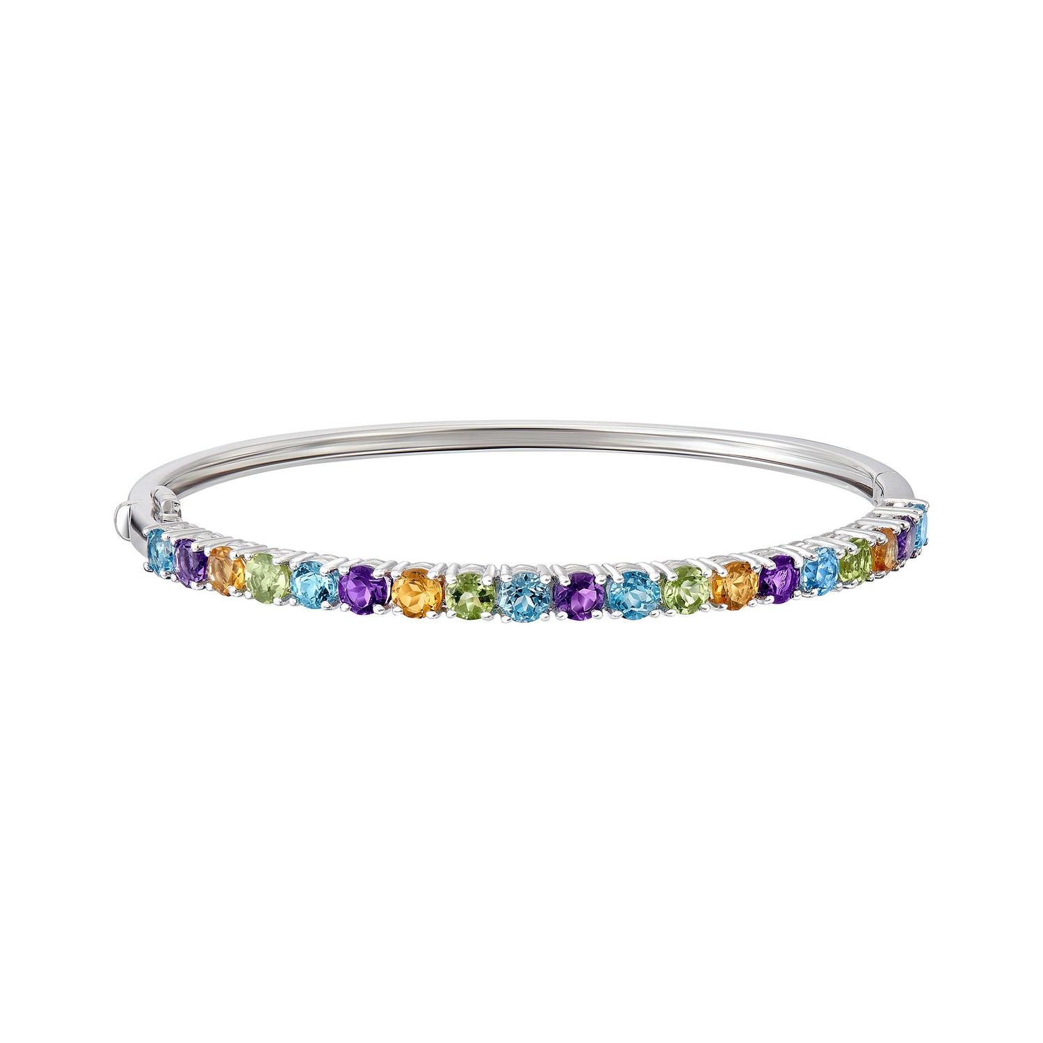 Multi-Coloured Gemstone in 375/9K White Gold 24911(B)