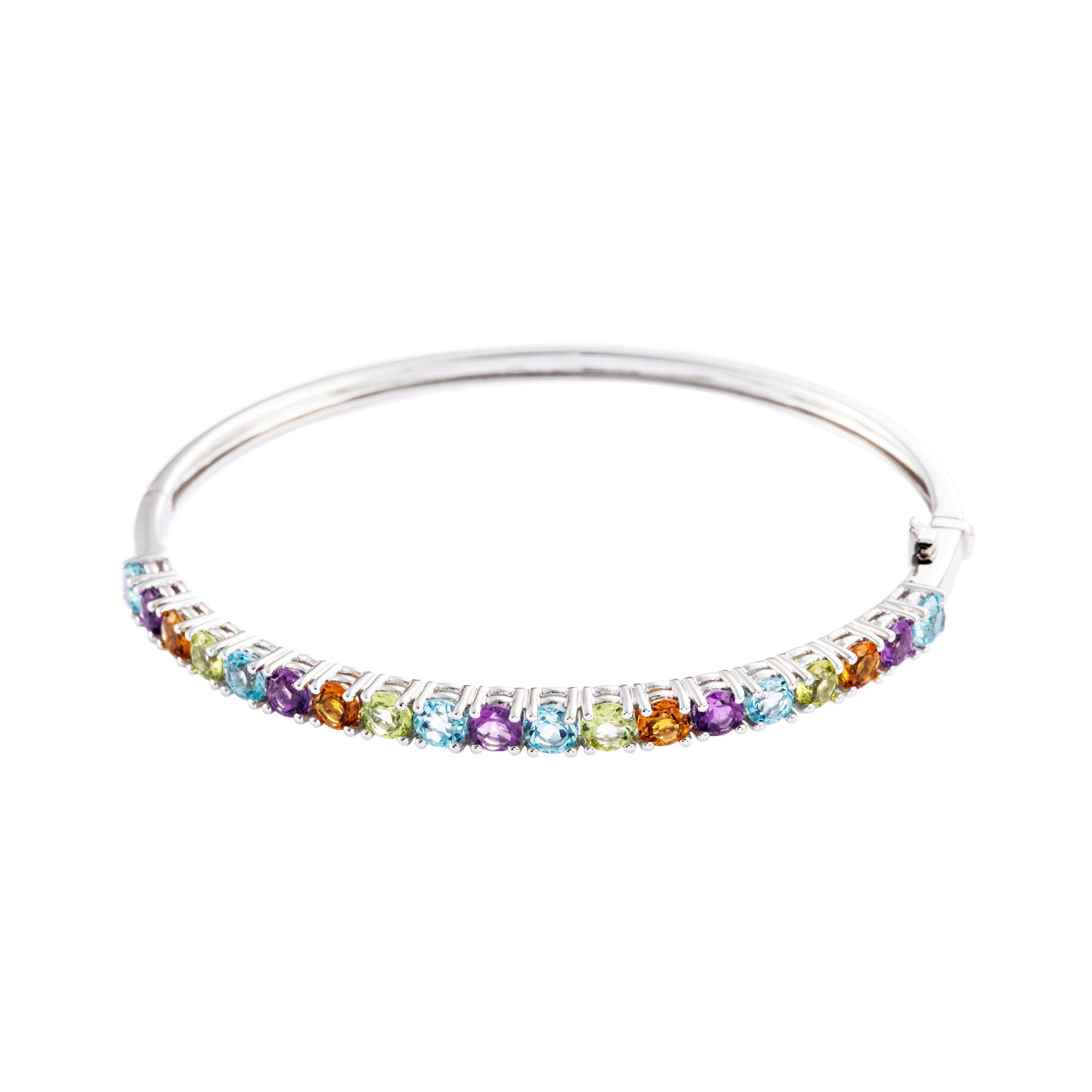 Multi-Coloured Gemstone in 375/9K White Gold 24911(B)
