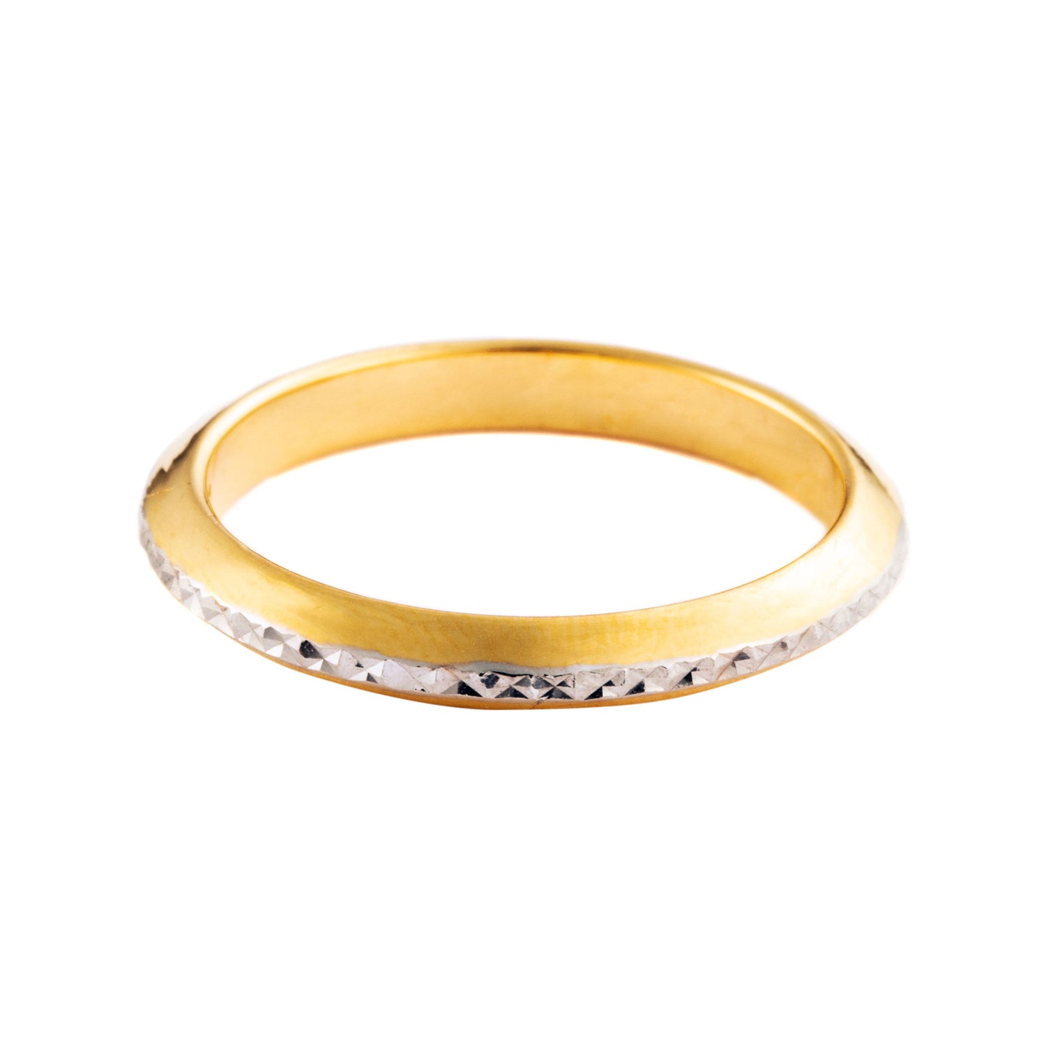 916/22K White and Yellow Gold Ring R4984(1)