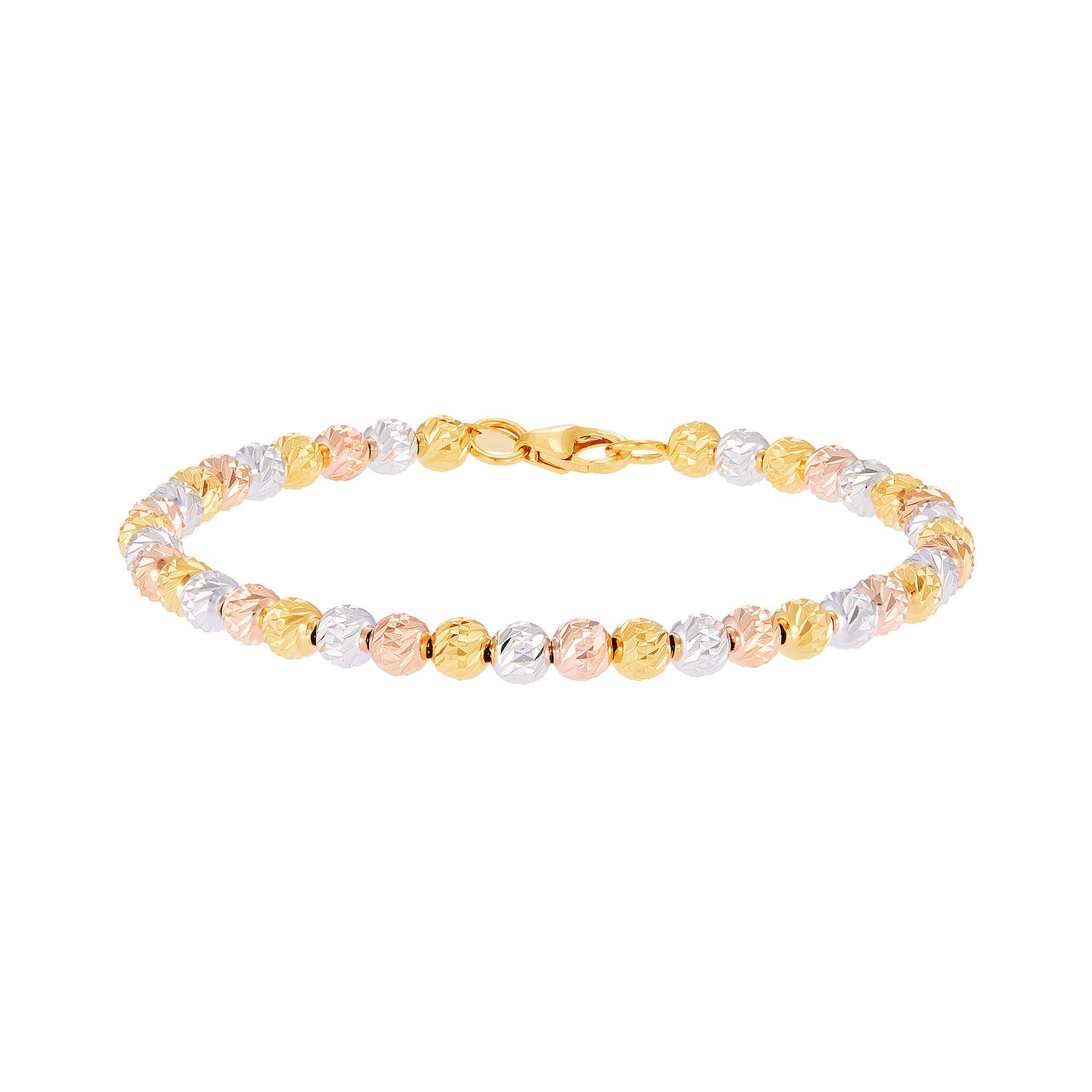 PICCOLO | Oro Italia 916 White, Yellow and Rose Gold Bracelet GW3243-TI (22K Gold)