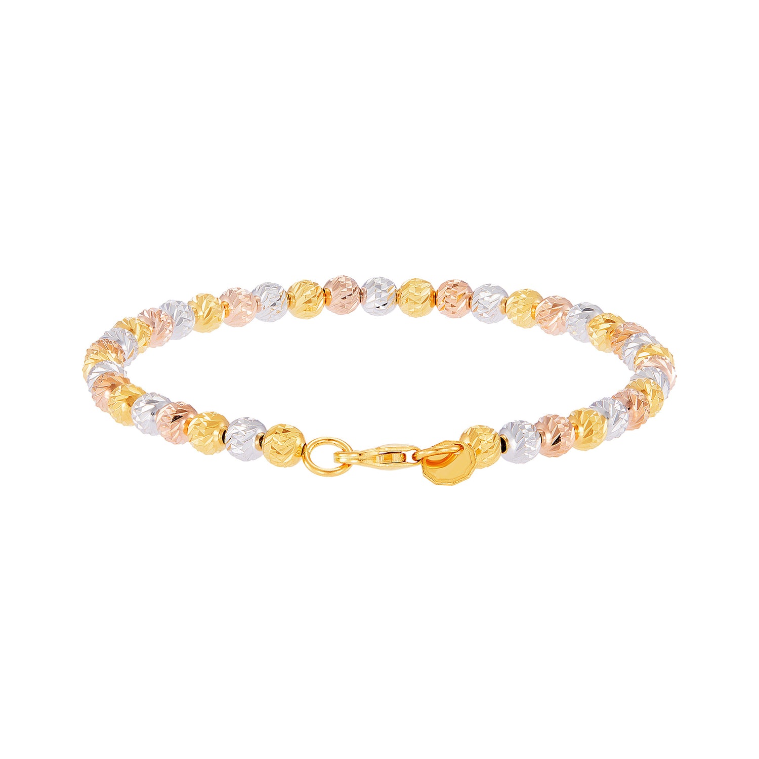 PICCOLO | Oro Italia 916 White, Yellow and Rose Gold Bracelet GW3243-TI (22K Gold)