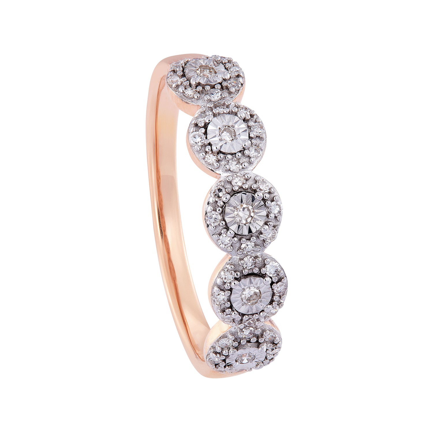 Blingtastic Diamond Ring in 375/9K Rose Gold 25029