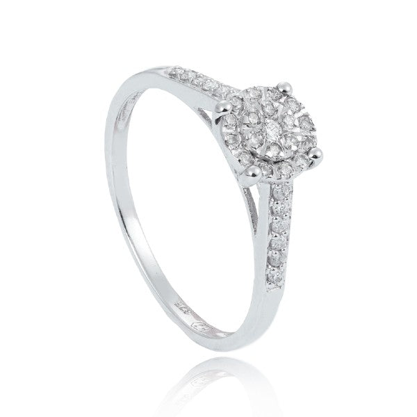 ICE | Illusion Diamond Ring in 375/9K White Gold 24299(R)