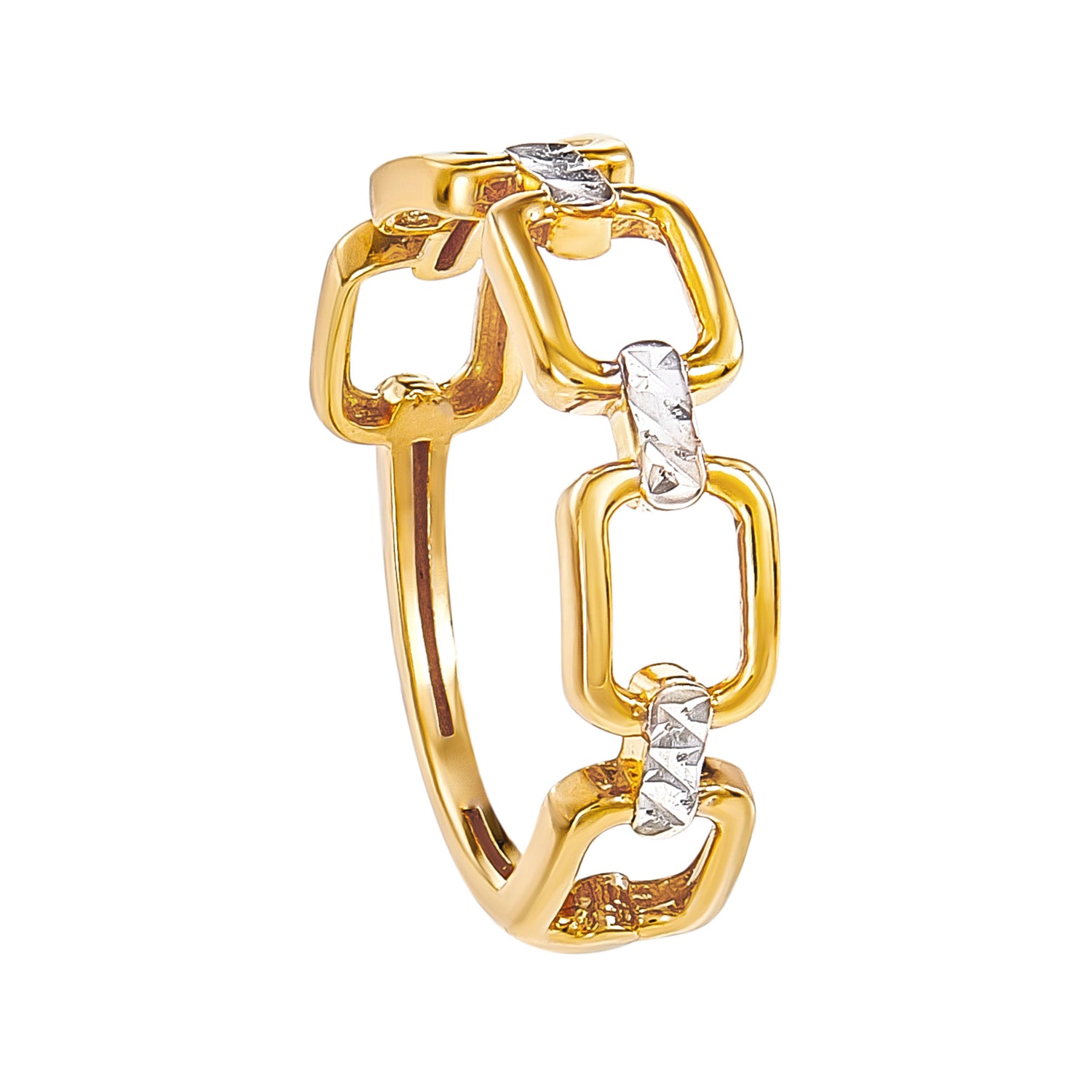 Oro Italia 916 White and Yellow Gold Ring GR44790121-BI (22K Gold)