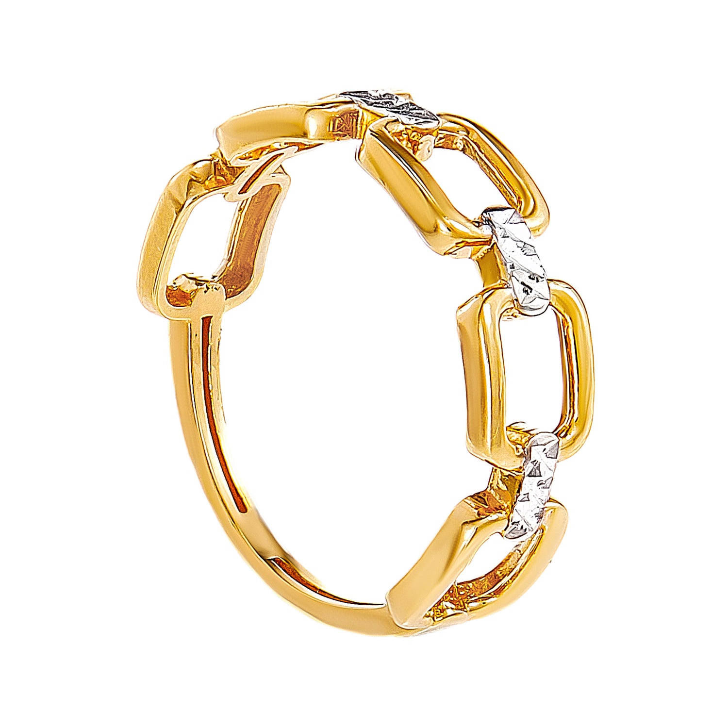 Oro Italia 916 White and Yellow Gold Ring GR44790121-BI (22K Gold)