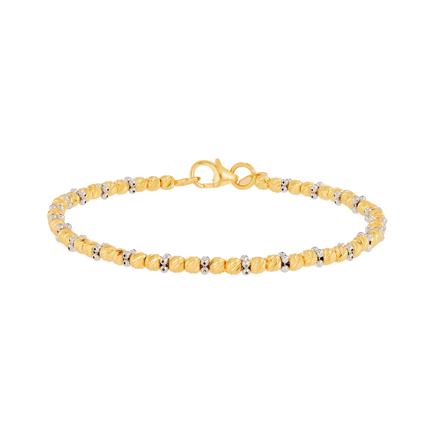 PICCOLO | Oro Italia 916 White and Yellow Gold Bracelet GW3241-BI (22K Gold)