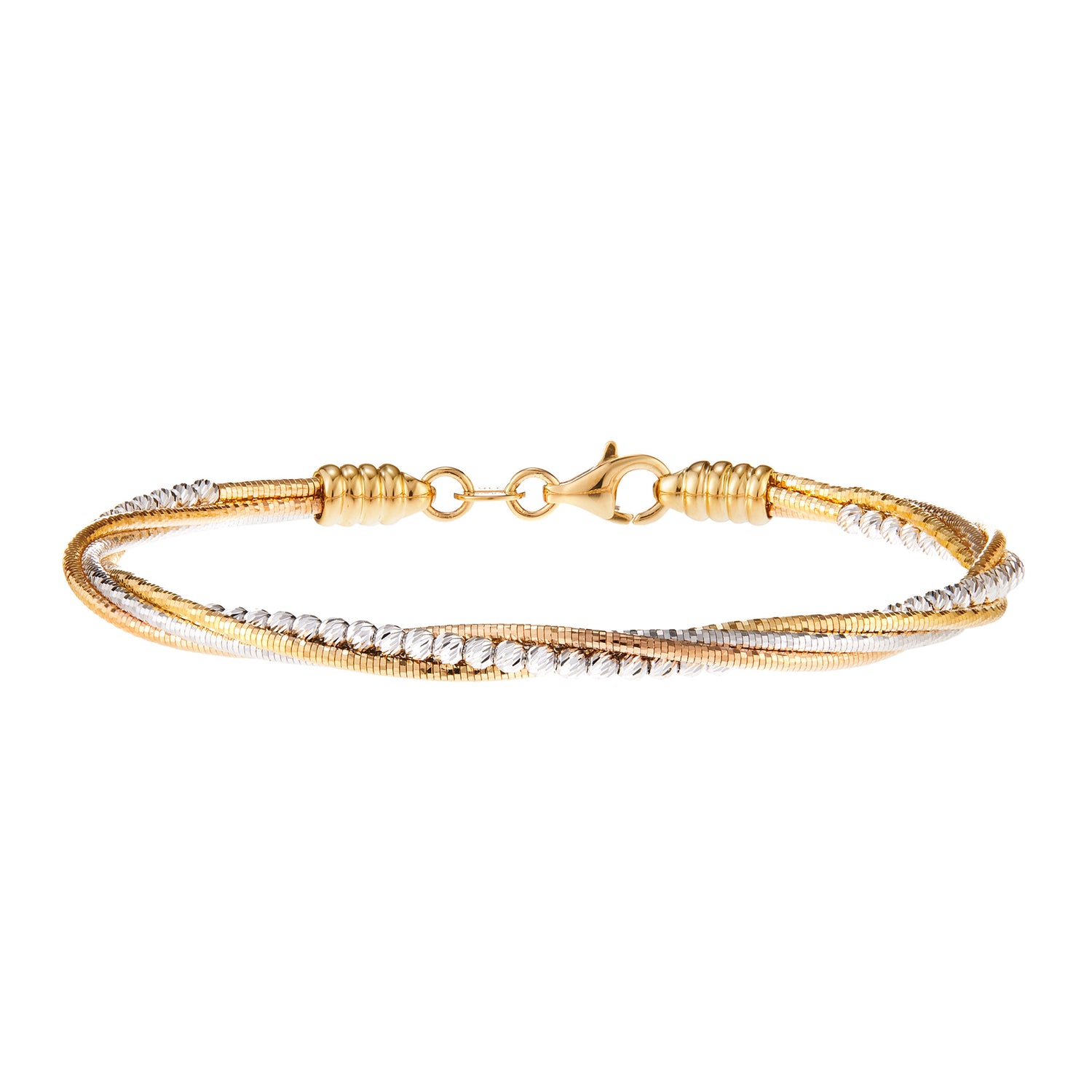 CAVO | Oro Italia 916 Yellow, Rose and White Gold Bangle GB8132-TI (22K Gold)