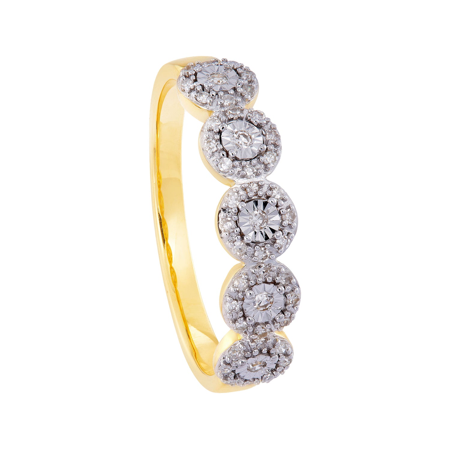 Blingtastic Diamond Ring in 375/9K Yellow Gold 25029
