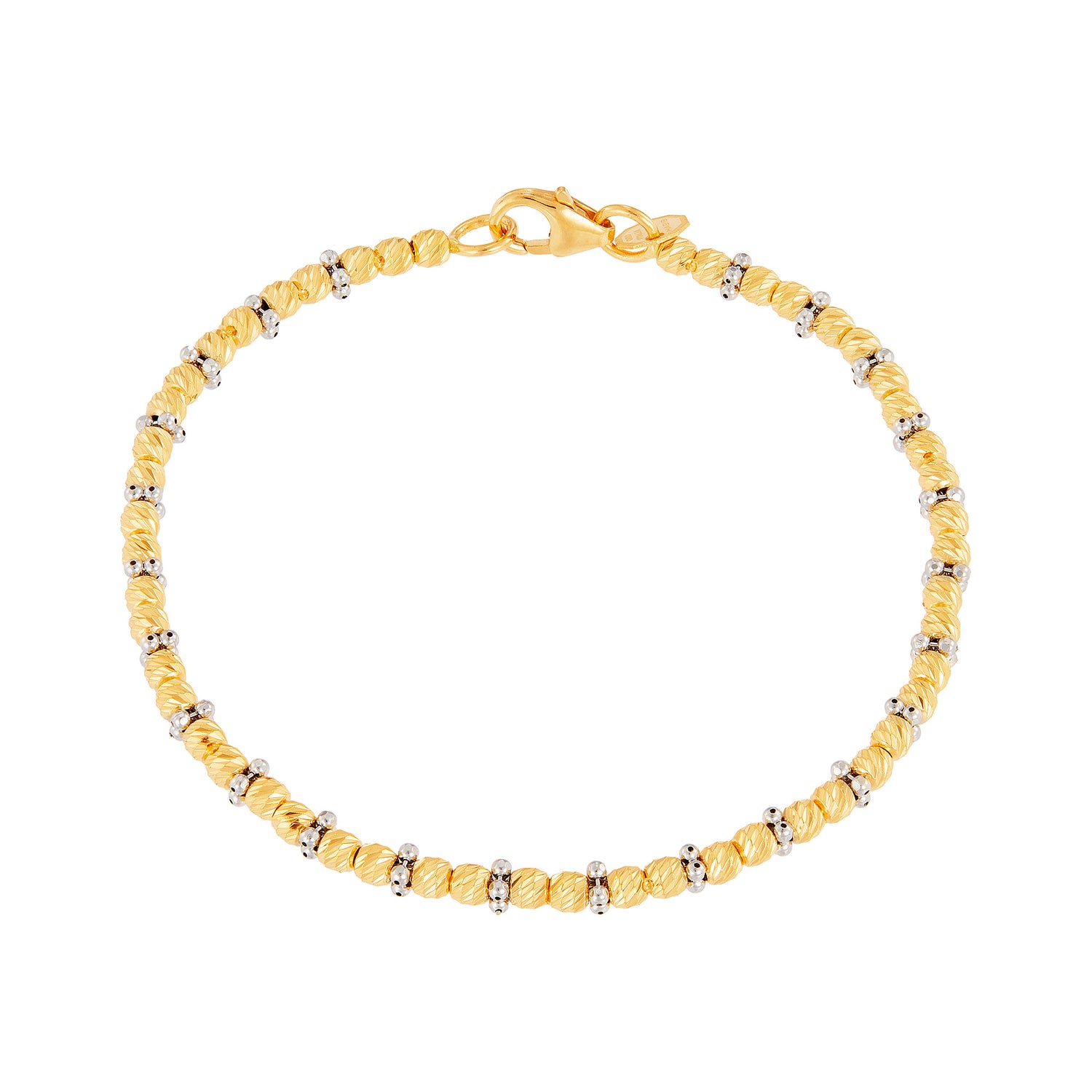PICCOLO | Oro Italia 916 White and Yellow Gold Bracelet GW3241-BI (22K Gold)