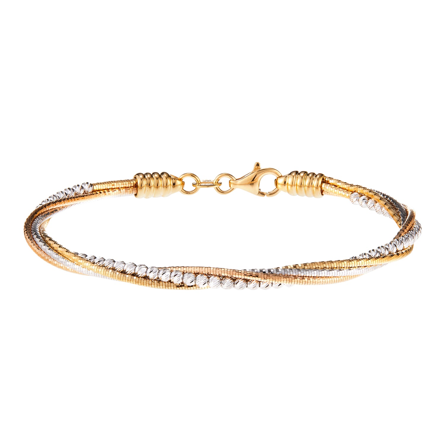 CAVO | Oro Italia 916 Yellow, Rose and White Gold Bangle GB8132-TI (22K Gold)