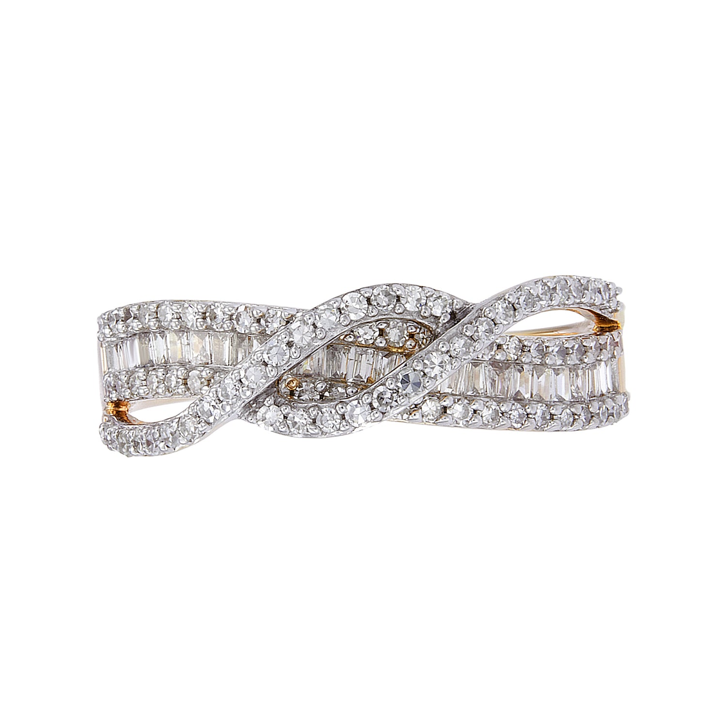 Baguette Cut Diamond Ring in 375/9K Yellow Gold 24830