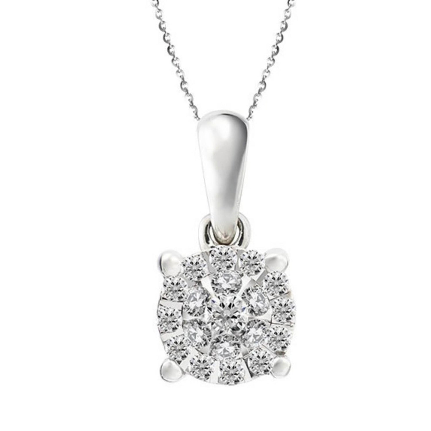 Diamond Necklace in 375/9K White Gold 45536(N)